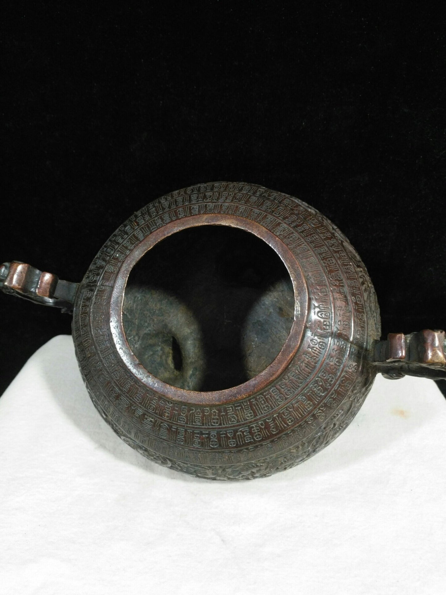 Chinese antique pure copper [Dragon Ear Wanfu Smoker]