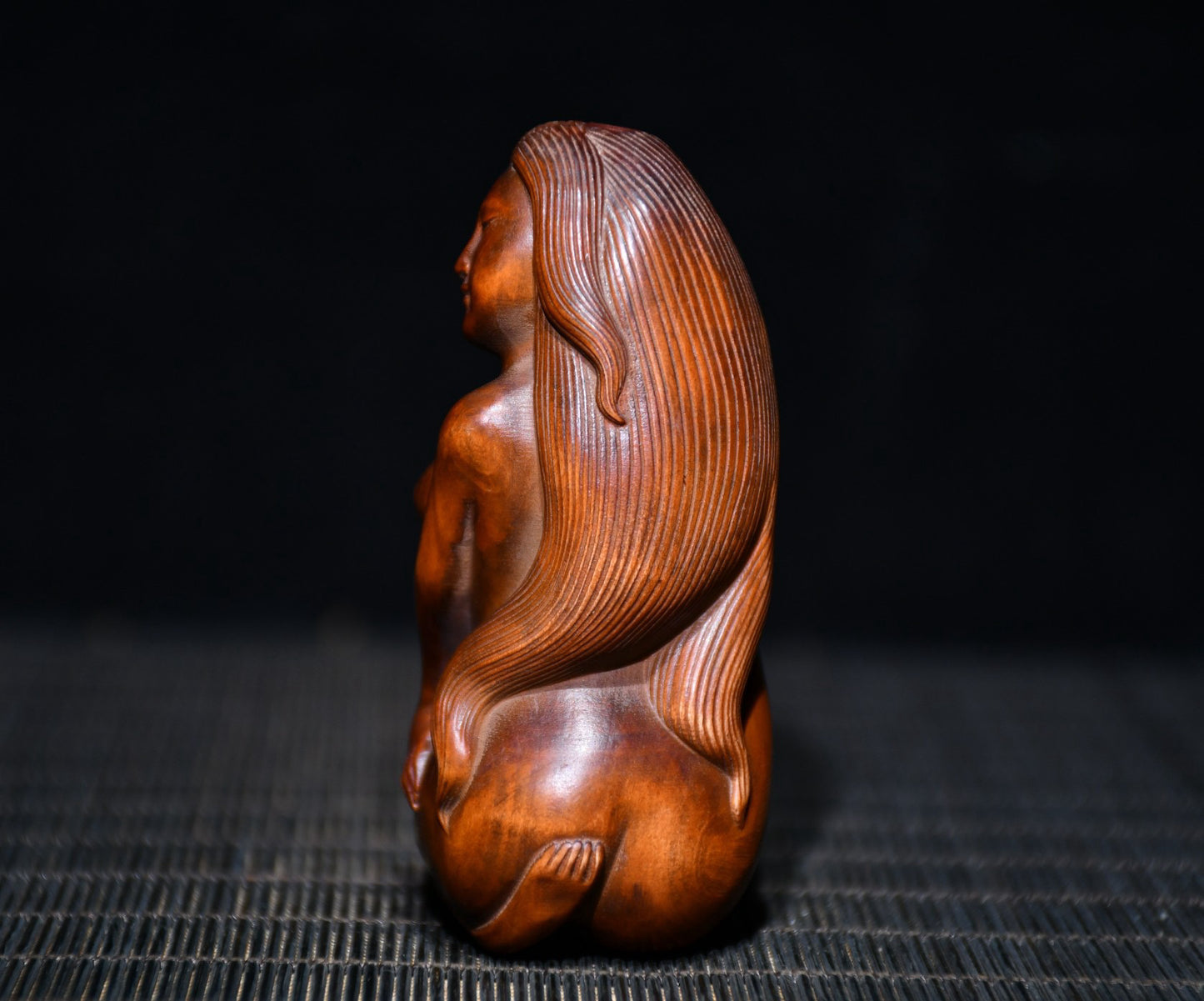 Huang Yang wood finely carved female statues