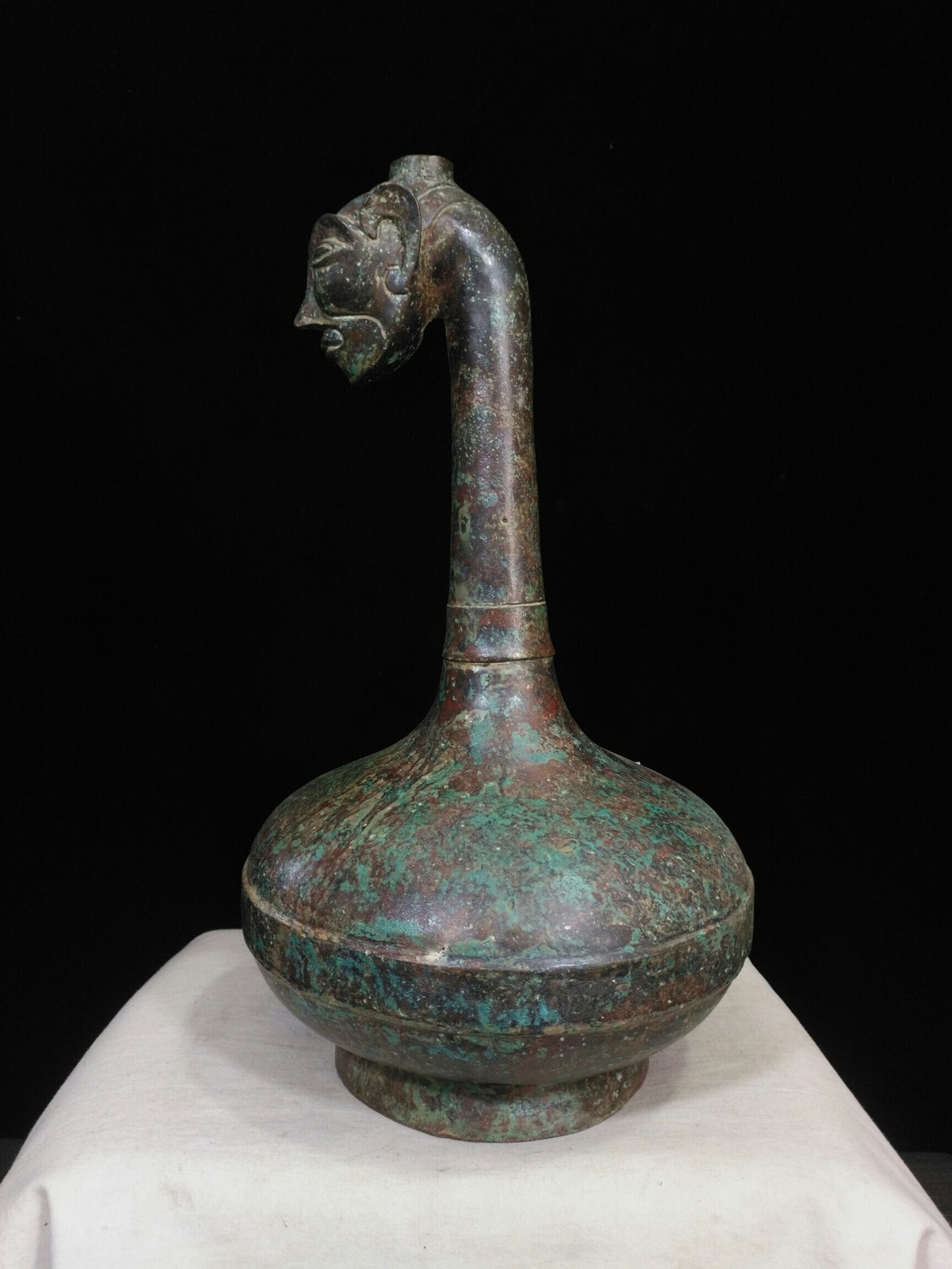 Chinese antique pure copper "Face Pot"