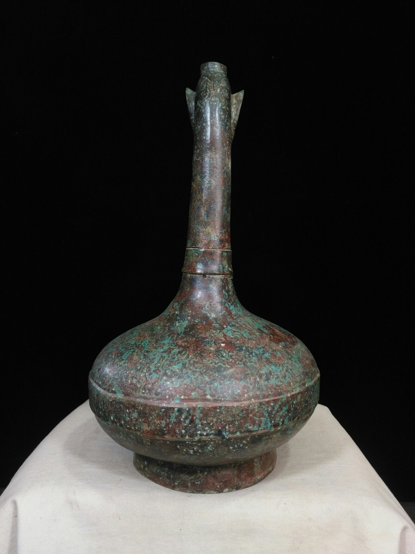 Chinese antique pure copper "Face Pot"