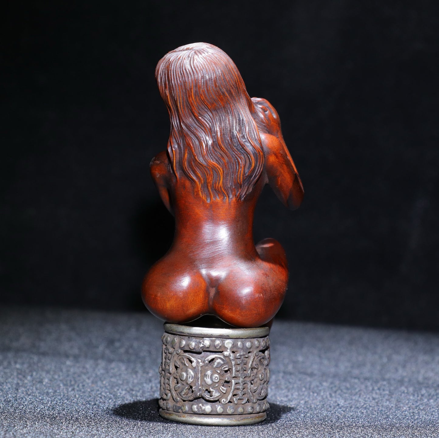 Huang Yang wood finely carved female statues