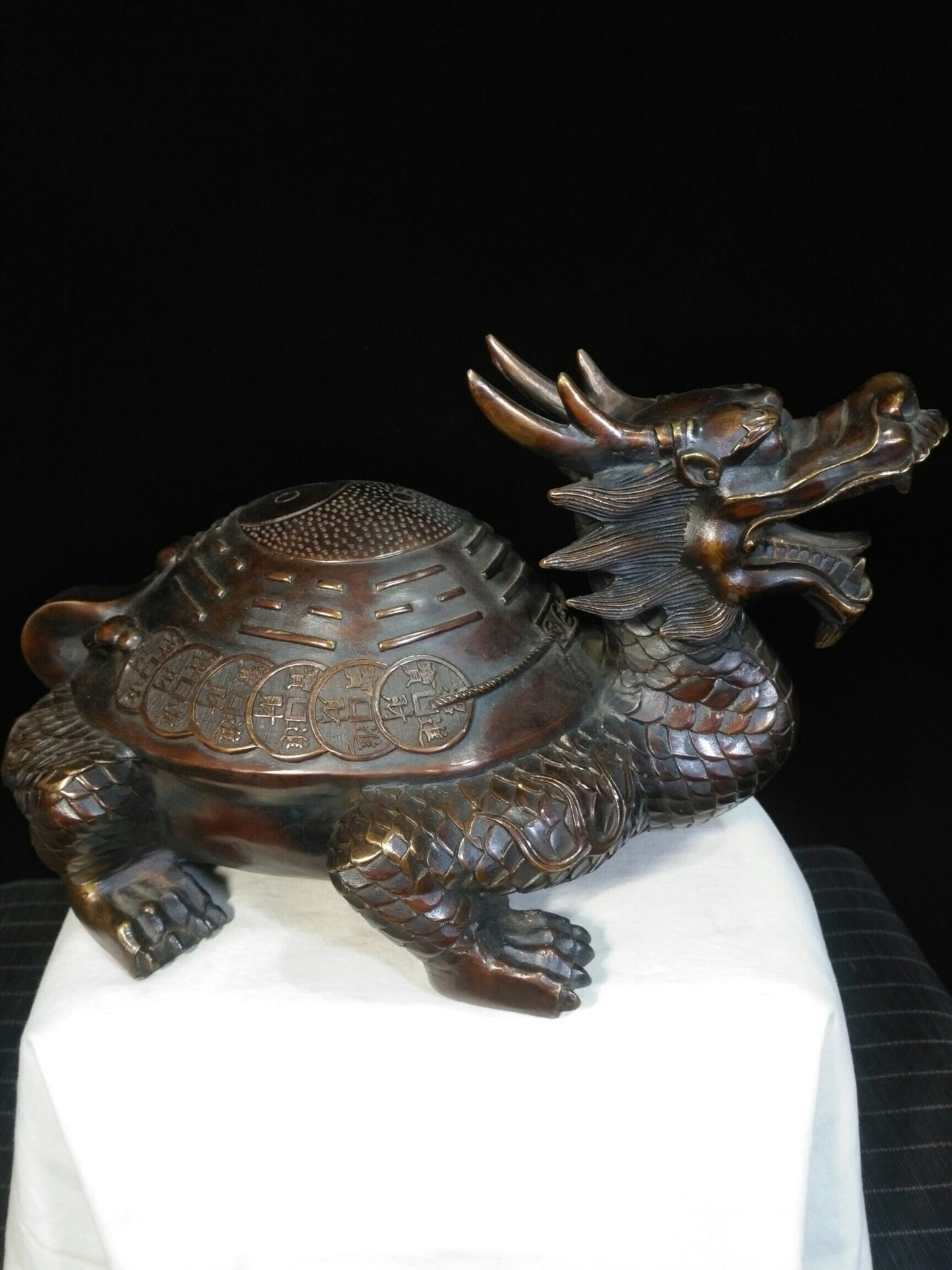Chinese antique pure copper "Dragon Turtle"