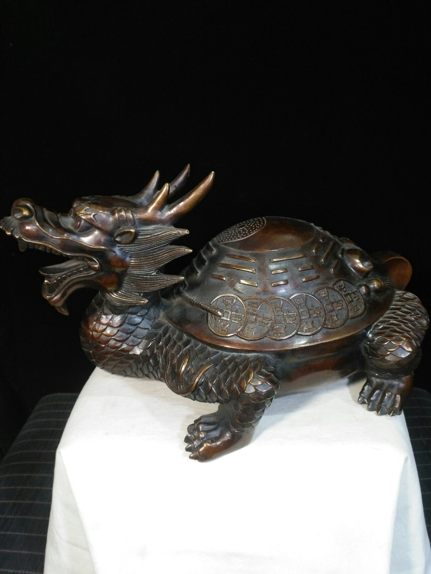 Chinese antique pure copper "Dragon Turtle"