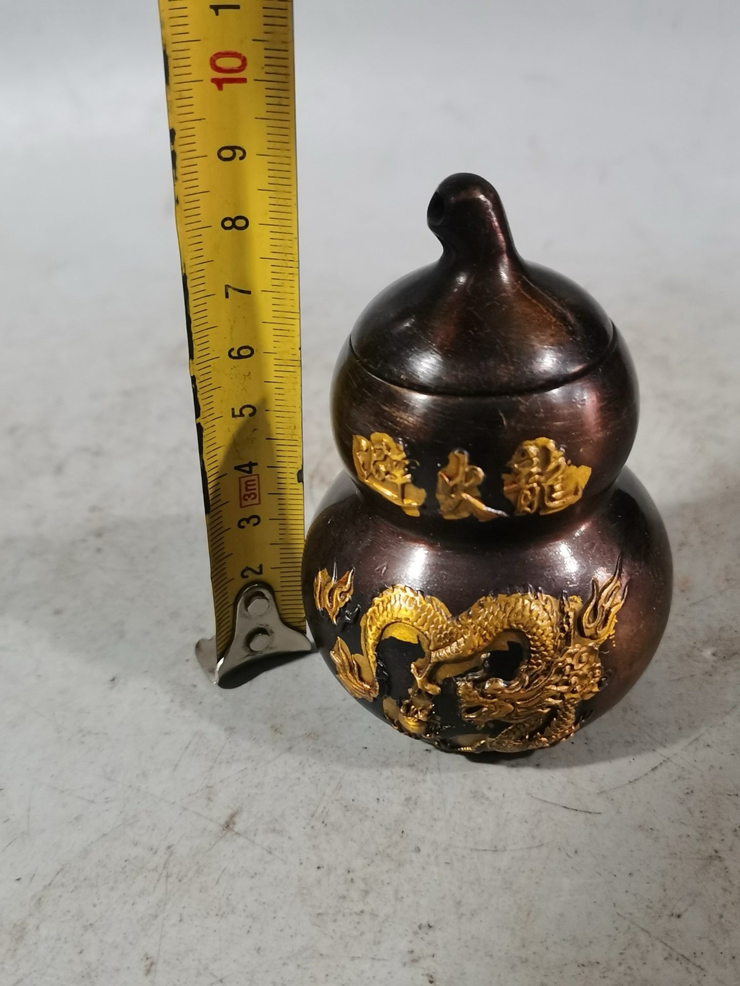 Purple Copper Bagua Fire Avoiding Dragon Bottle