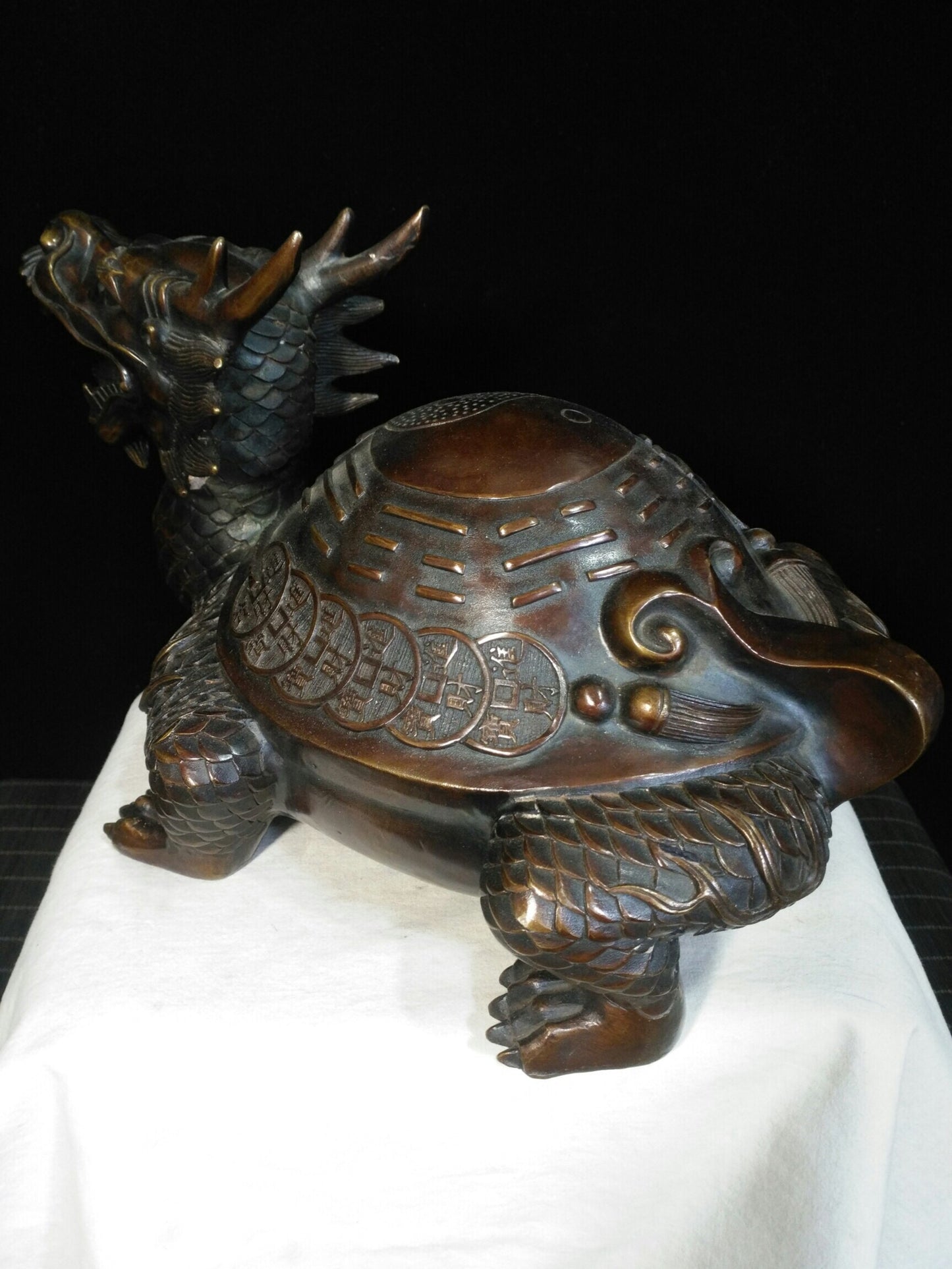 Chinese antique pure copper "Dragon Turtle"