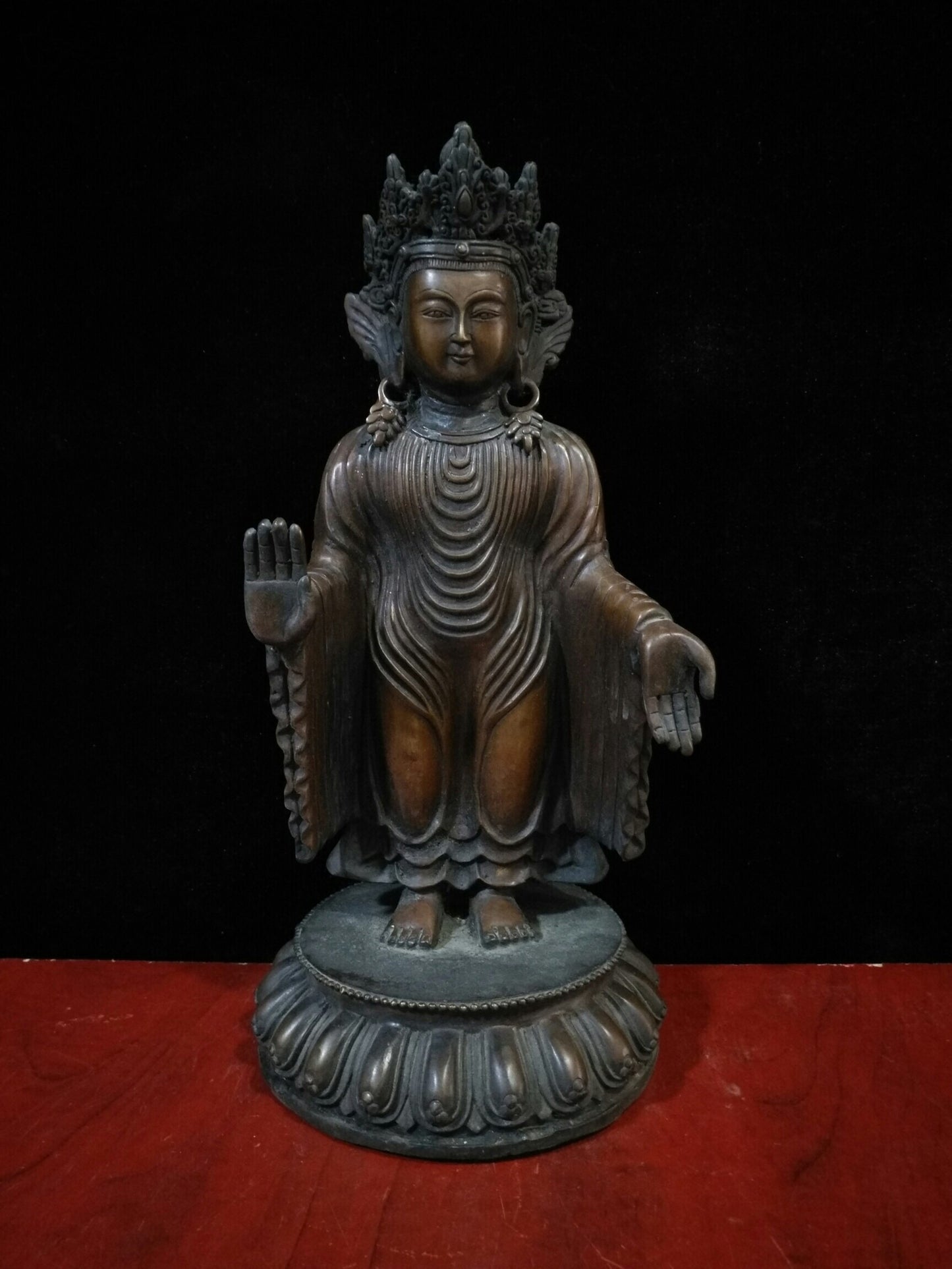 Chinese antique pure copper "Guanyin Bodhisattva"