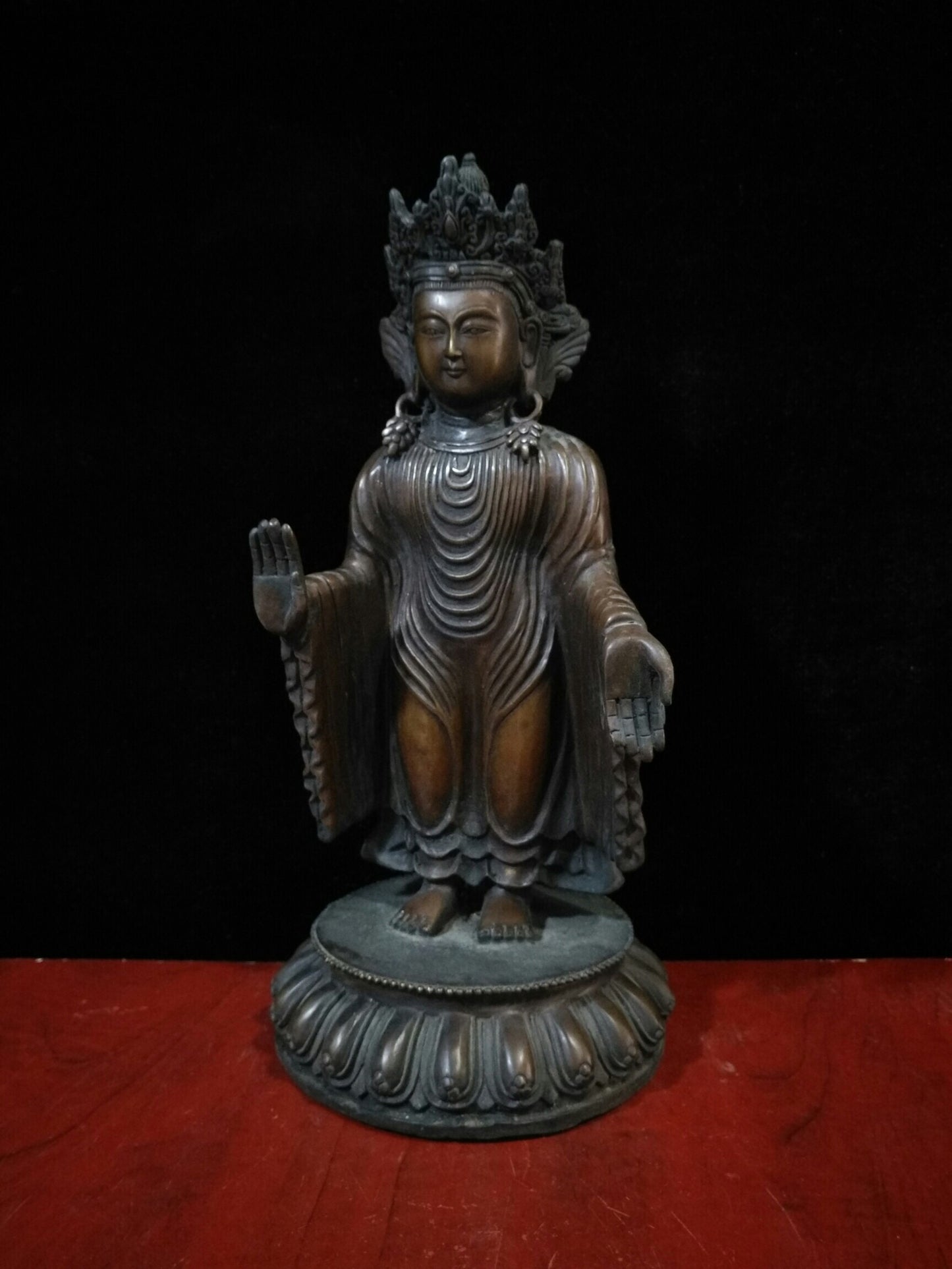 Chinese antique pure copper "Guanyin Bodhisattva"