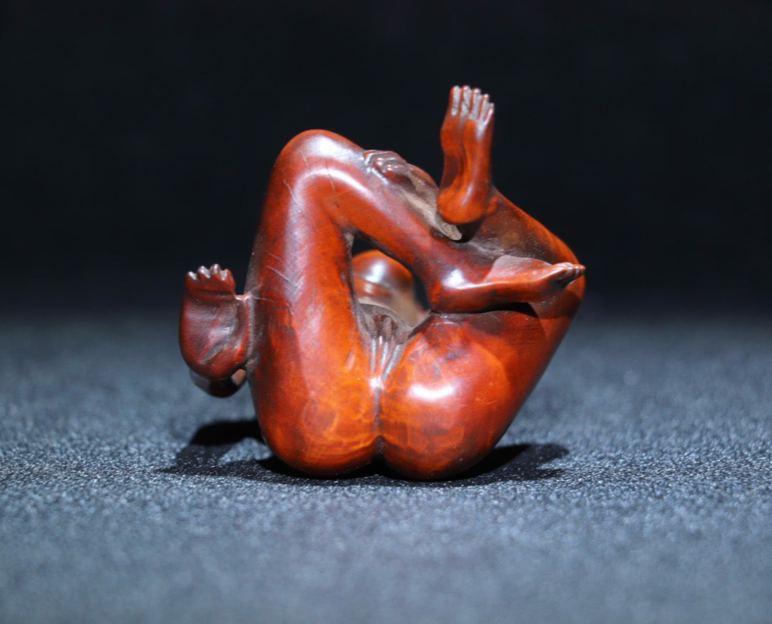 Huang Yang wood finely carved female statues