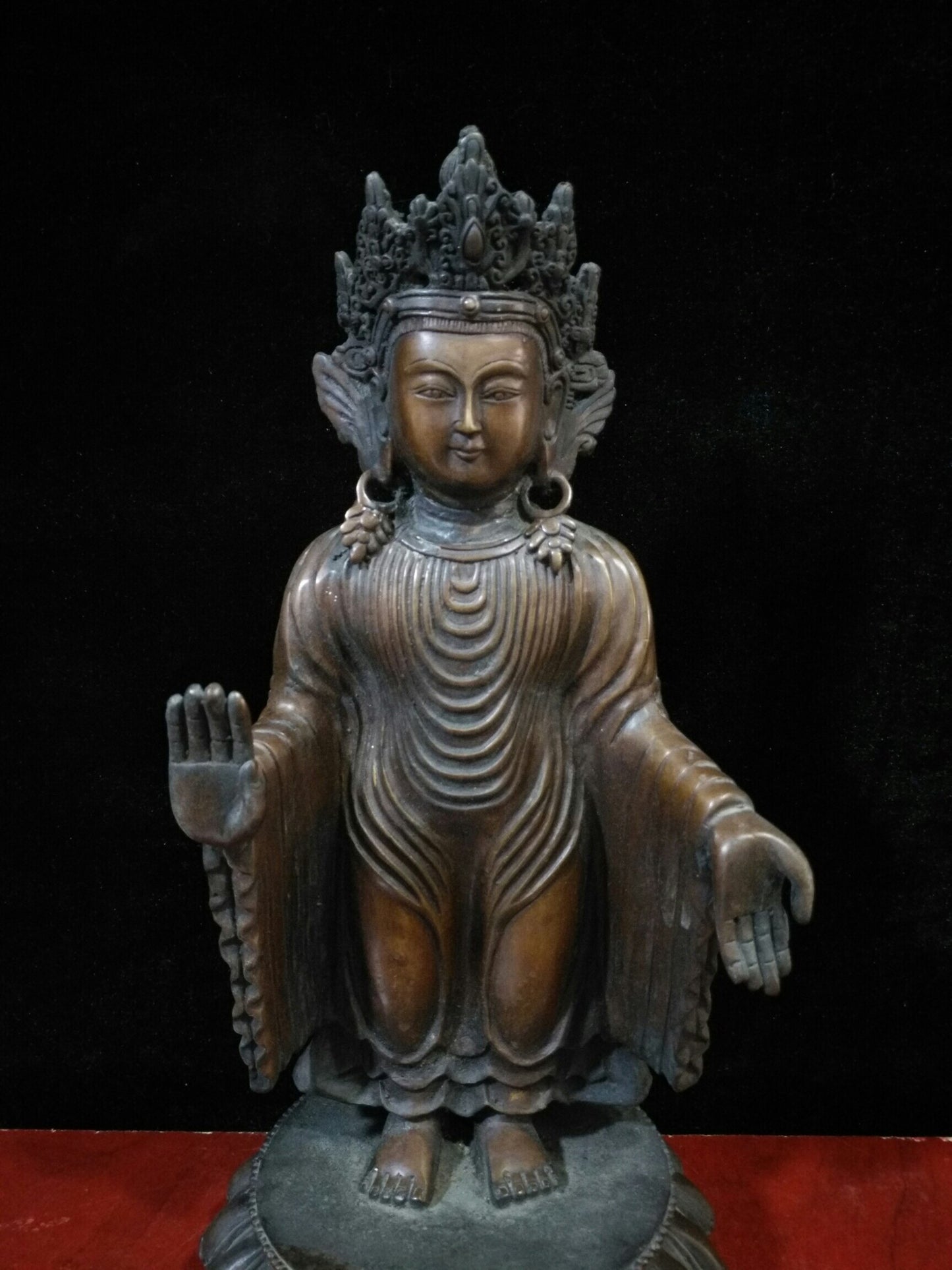 Chinese antique pure copper "Guanyin Bodhisattva"