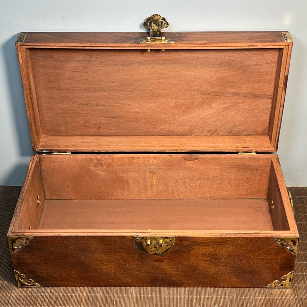 Pear wood carved double ear jewelry box