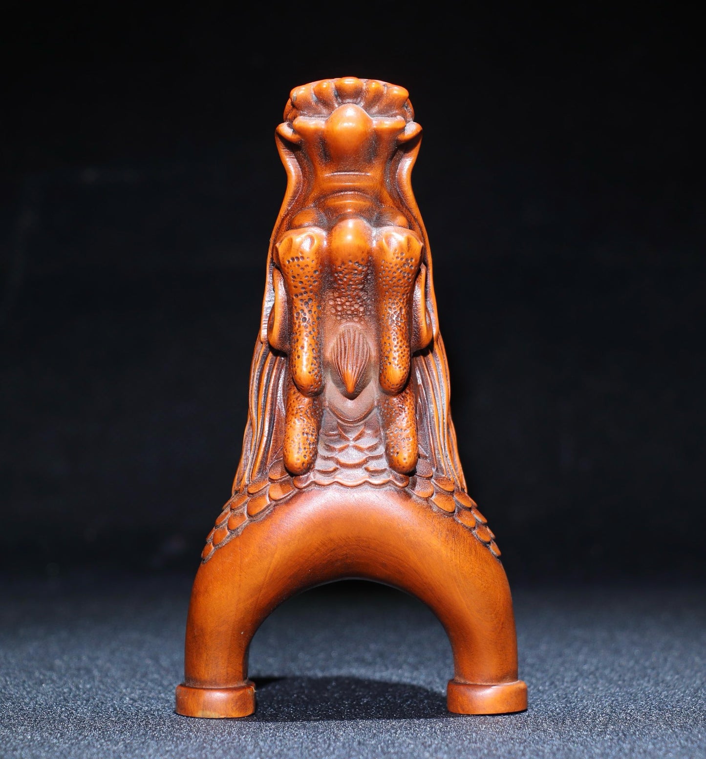 Huangyang wood precision carving dragon head slingshot