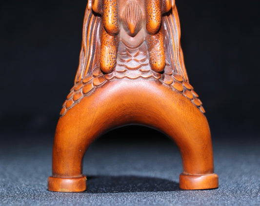 Huangyang wood precision carving dragon head slingshot