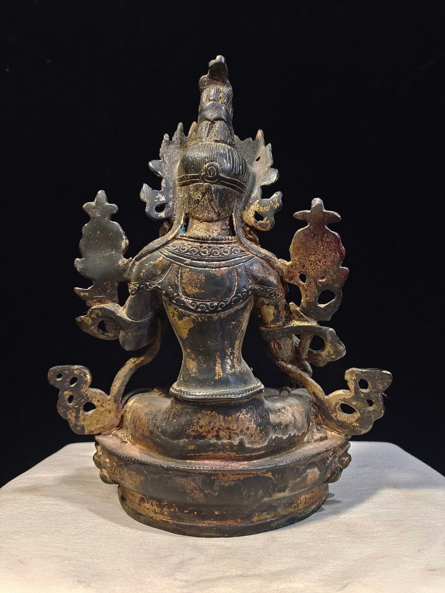 Chinese Antique Pure Copper White Tara Bodhisattva