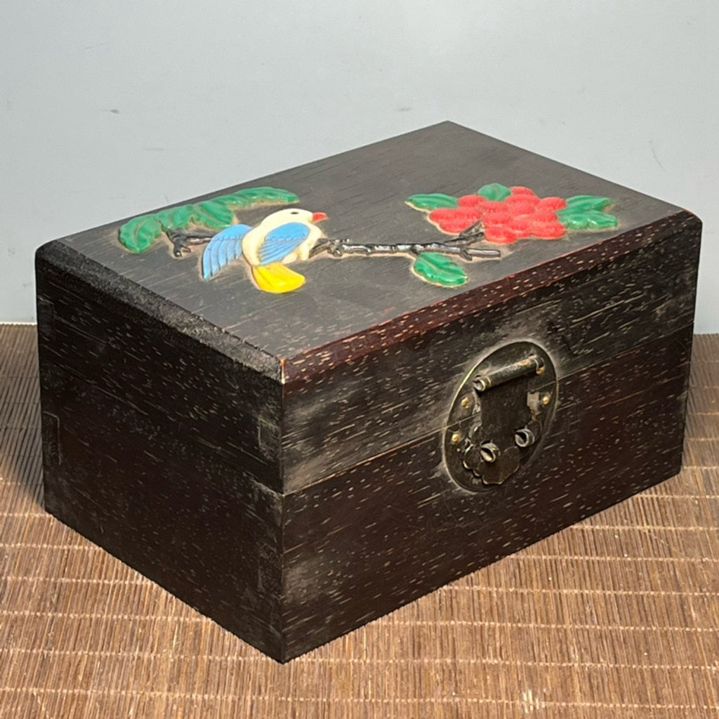 Sandalwood carved jewelry box