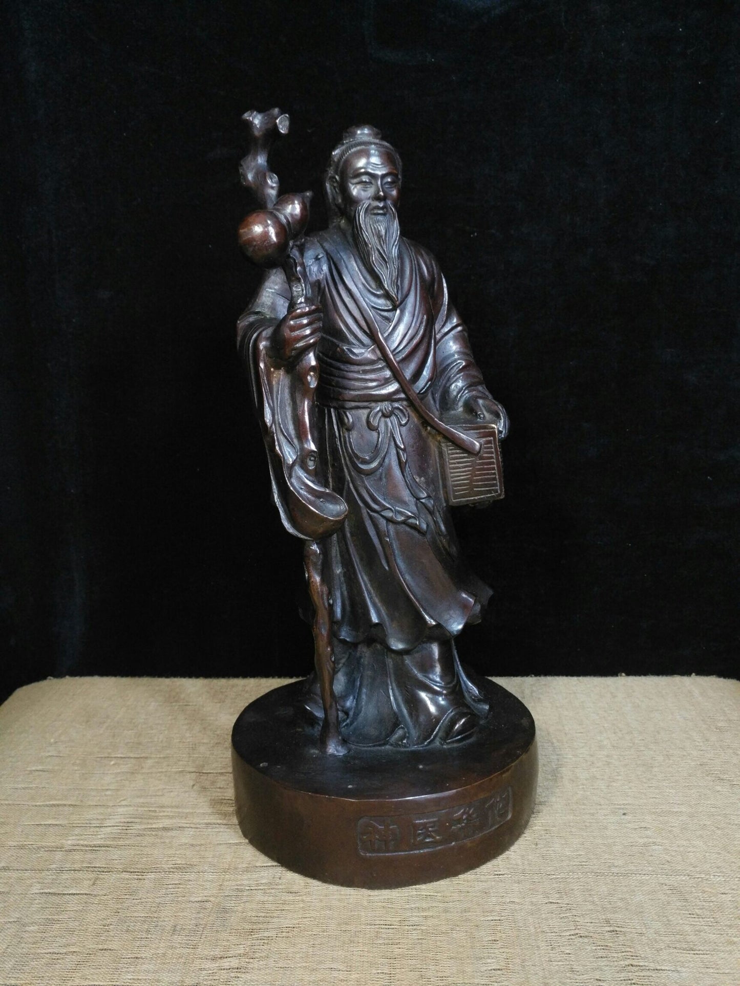 Chinese Antique Pure Copper Divine Doctor Hua Tuo