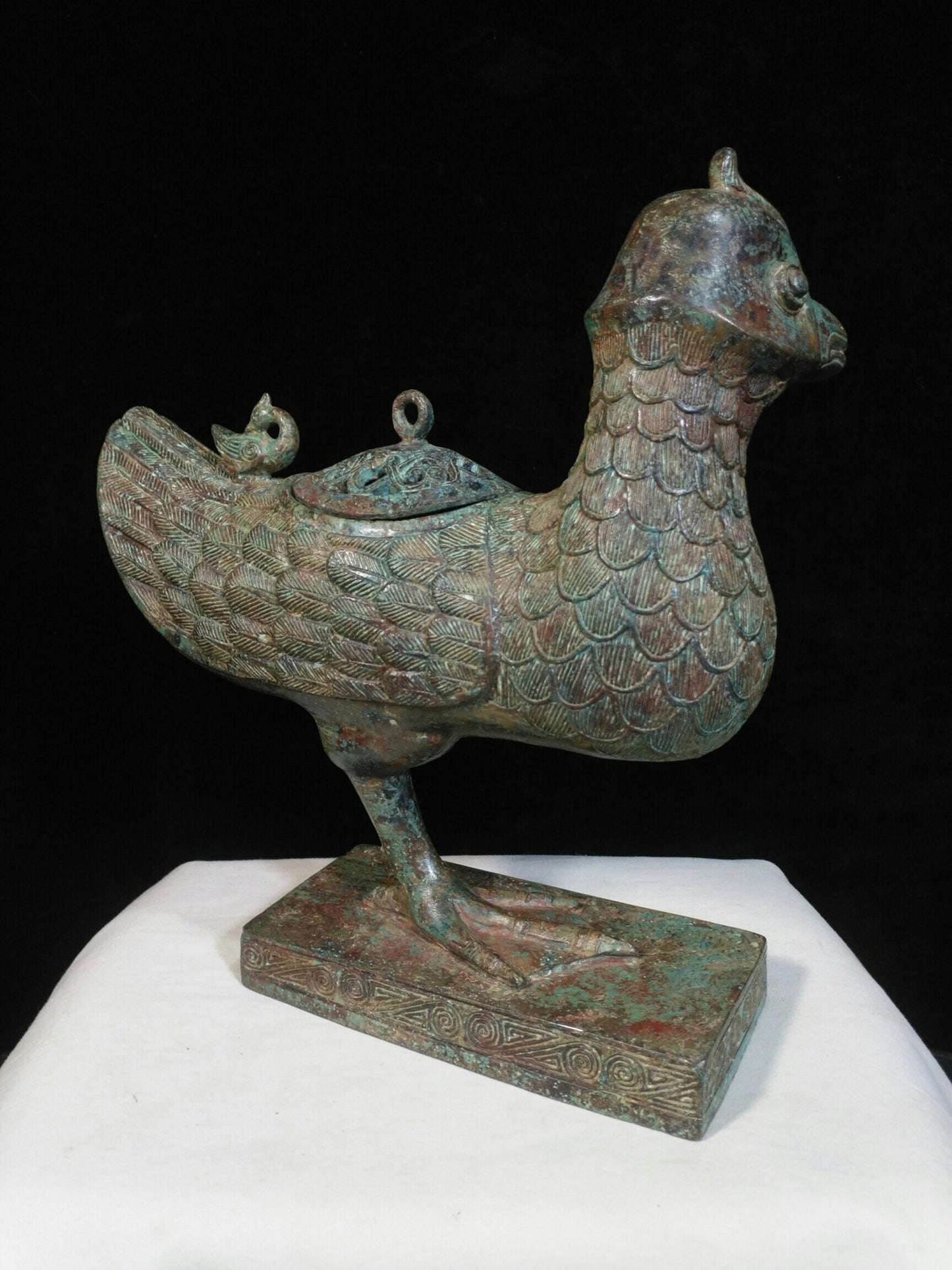 Chinese Antique Pure Copper Tianji Zun