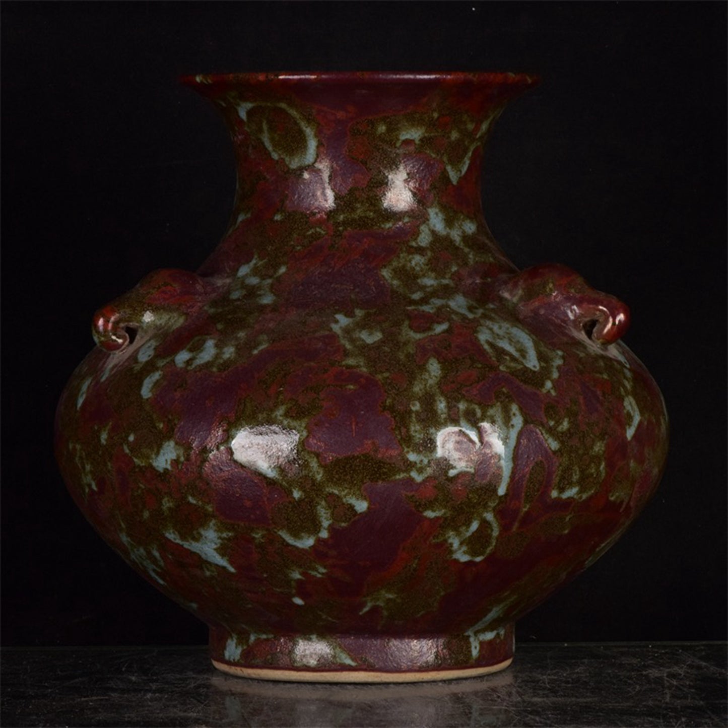 Chinese antique kiln transformed into an elephant ear vase