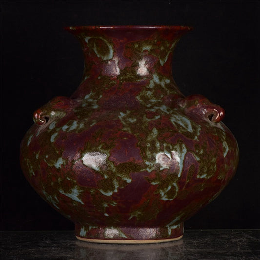 Chinese antique kiln transformed into an elephant ear vase