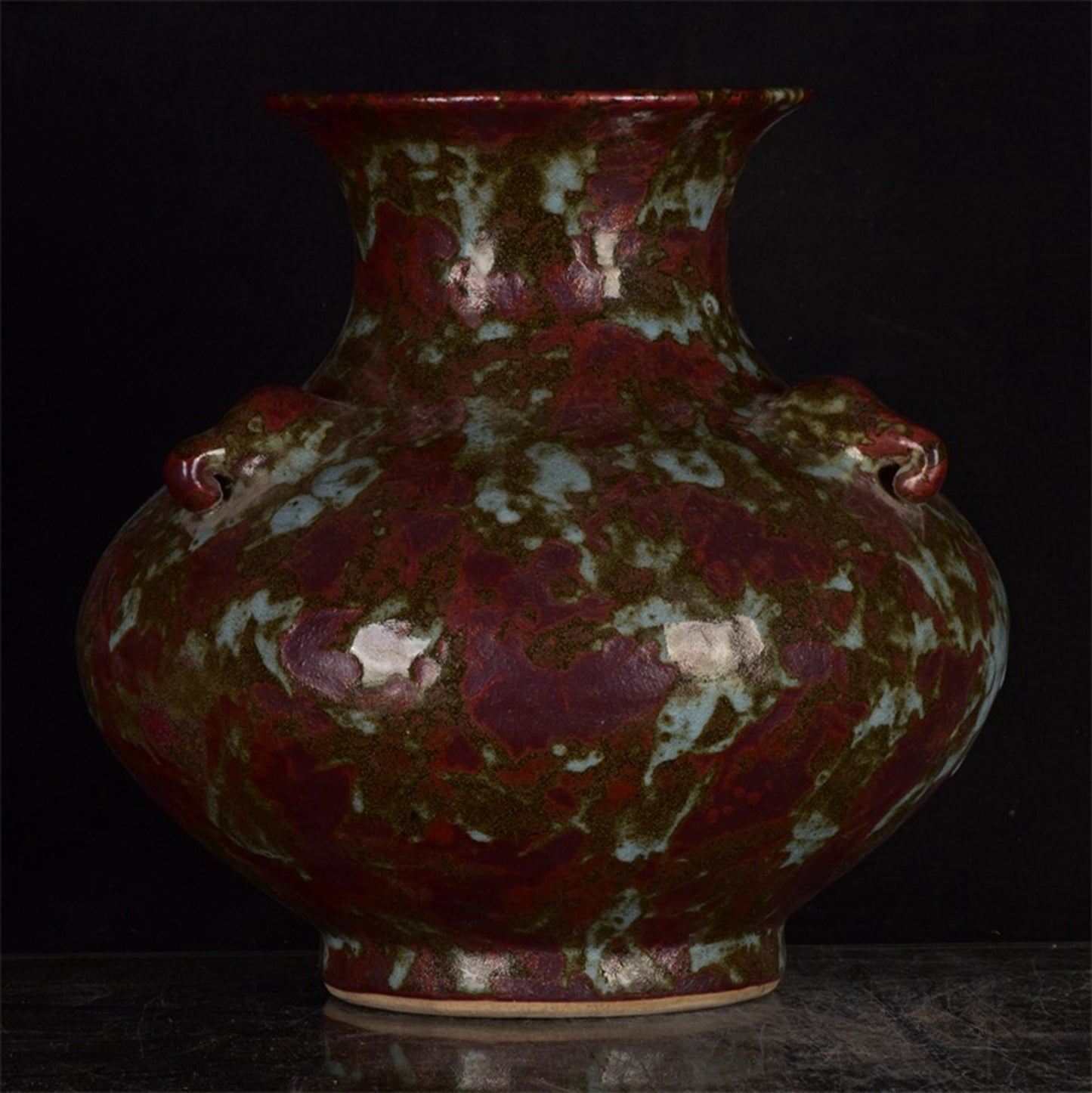 Chinese antique kiln transformed into an elephant ear vase