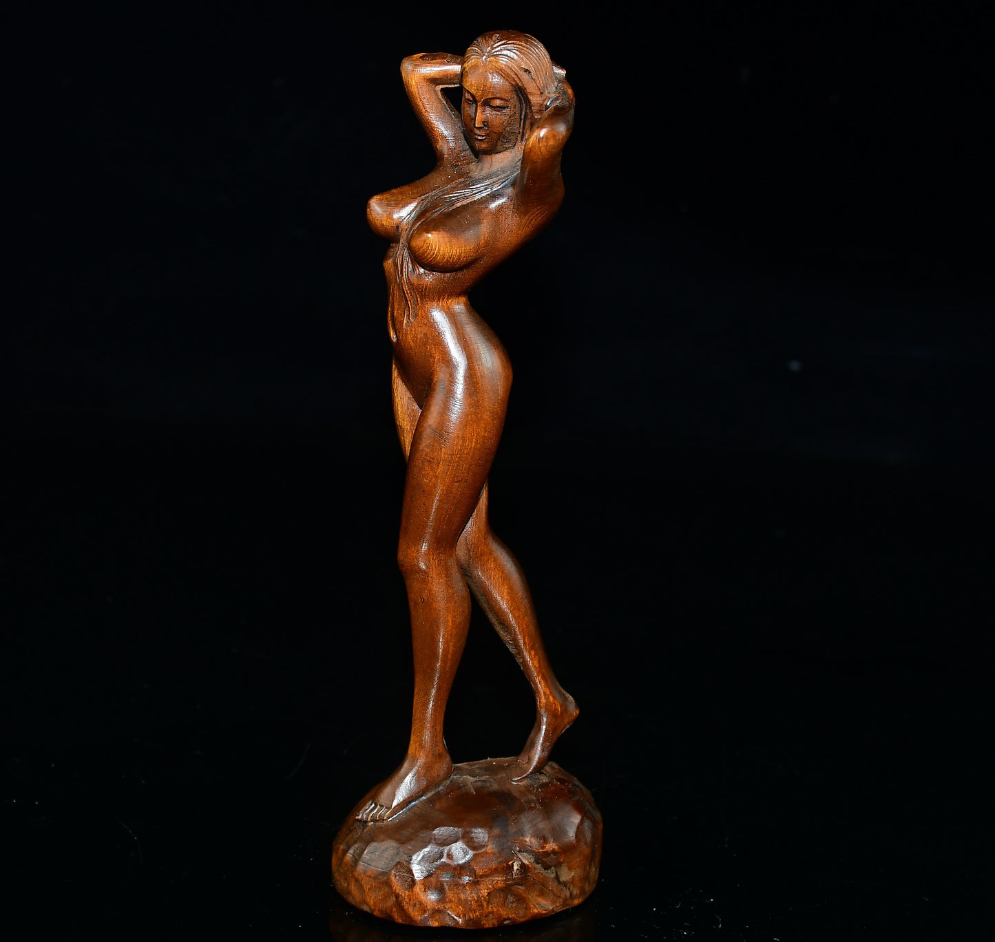Chinese antique small leaf boxwood figure ornaments