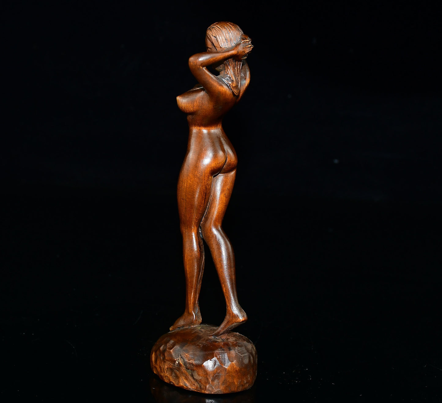 Chinese antique small leaf boxwood figure ornaments