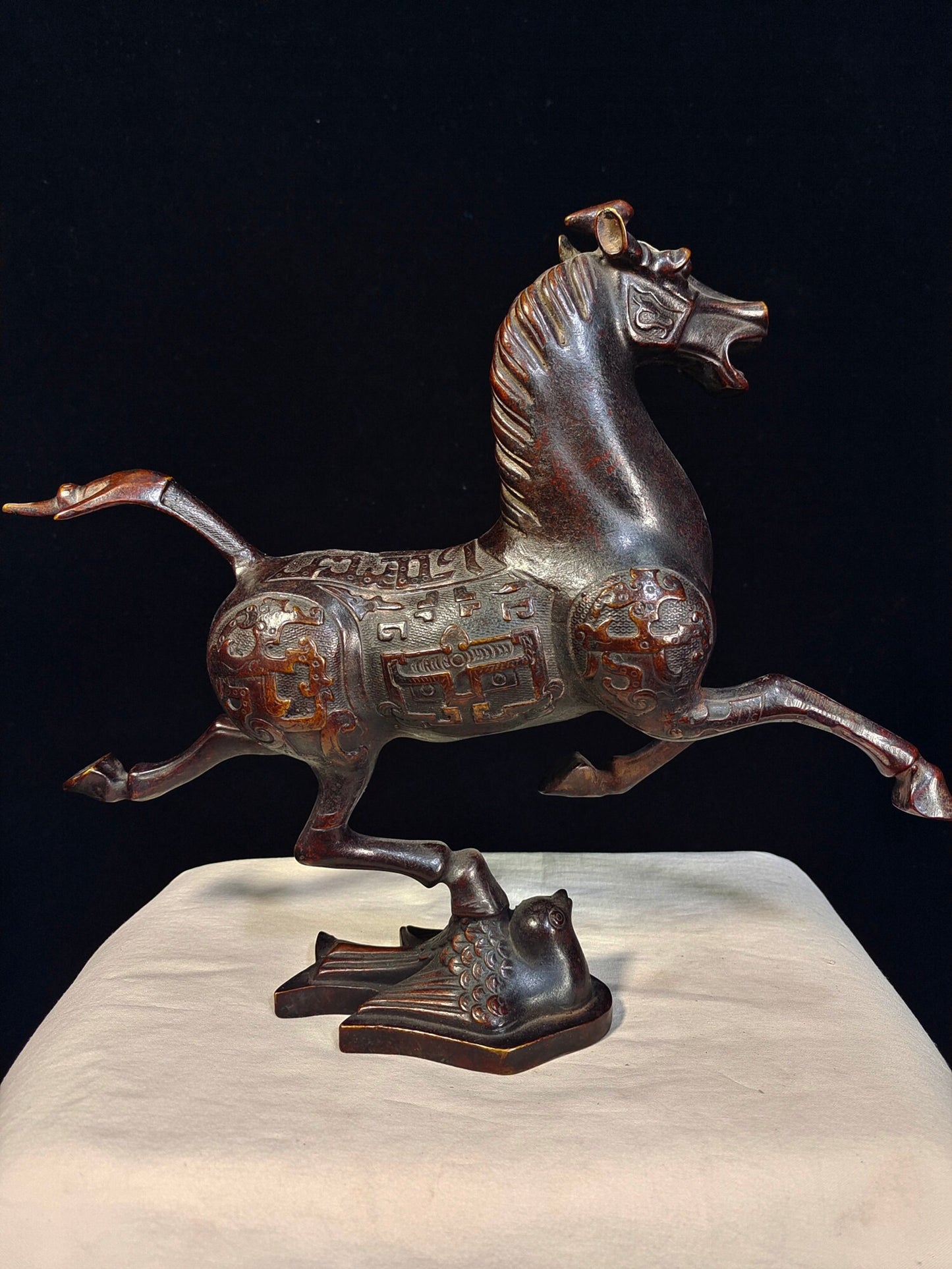 Chinese antique pure copper sweat BMW