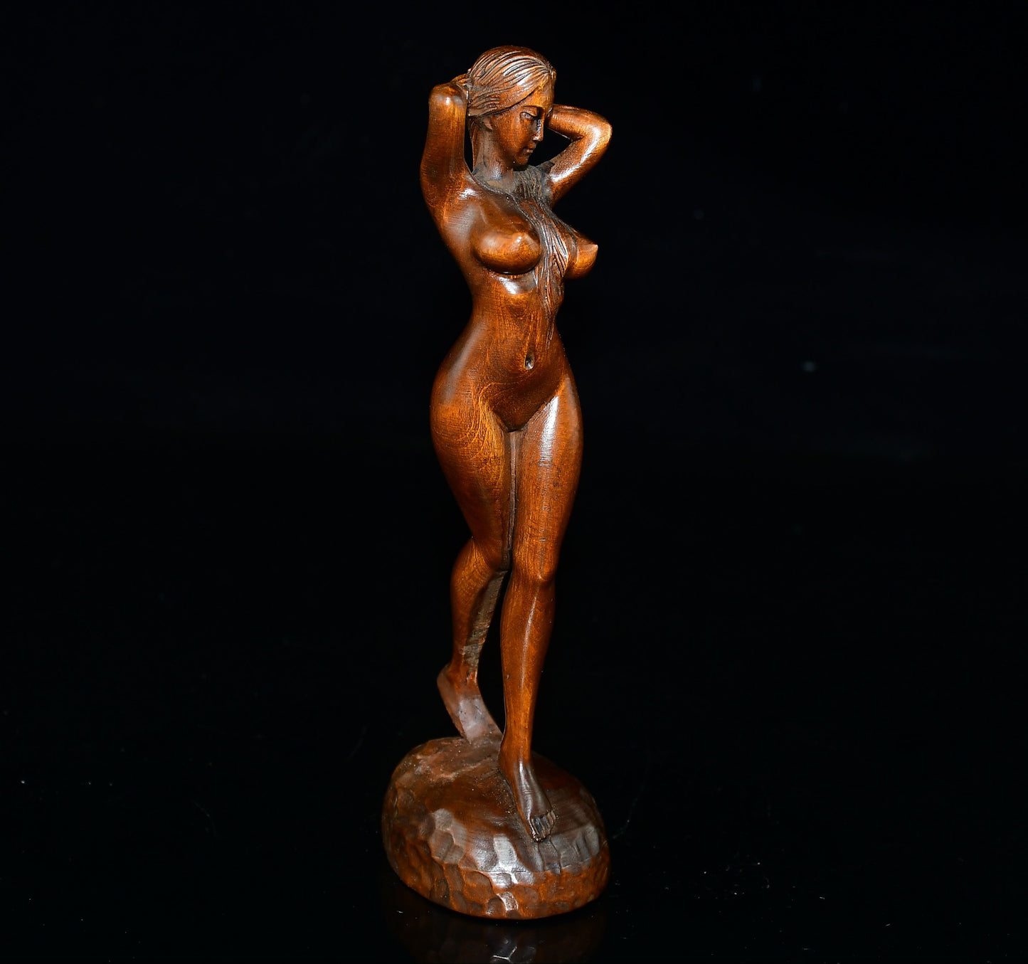 Chinese antique small leaf boxwood figure ornaments