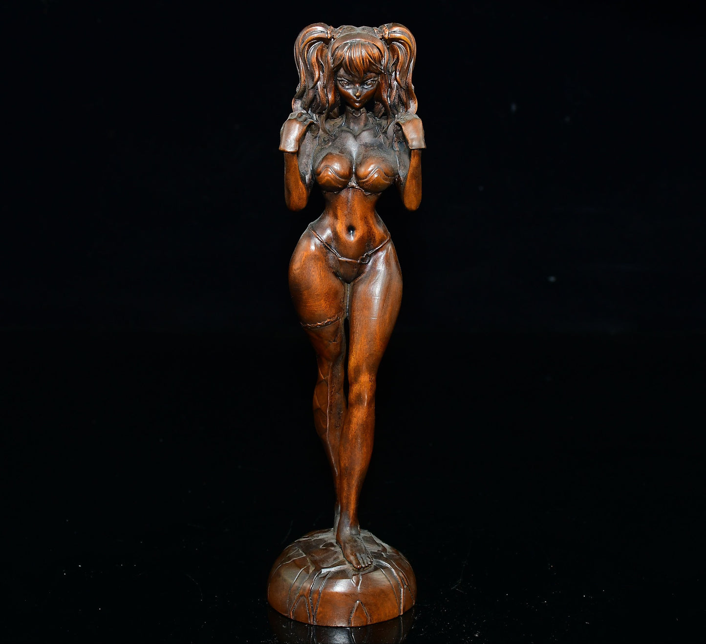 Chinese antique small leaf boxwood figure ornaments