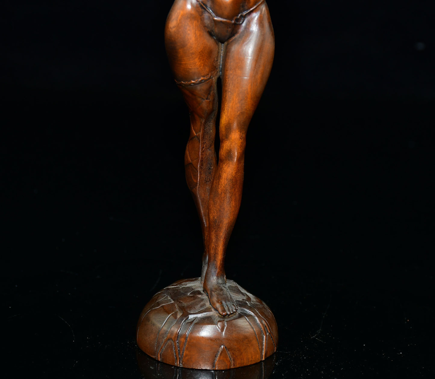 Chinese antique small leaf boxwood figure ornaments