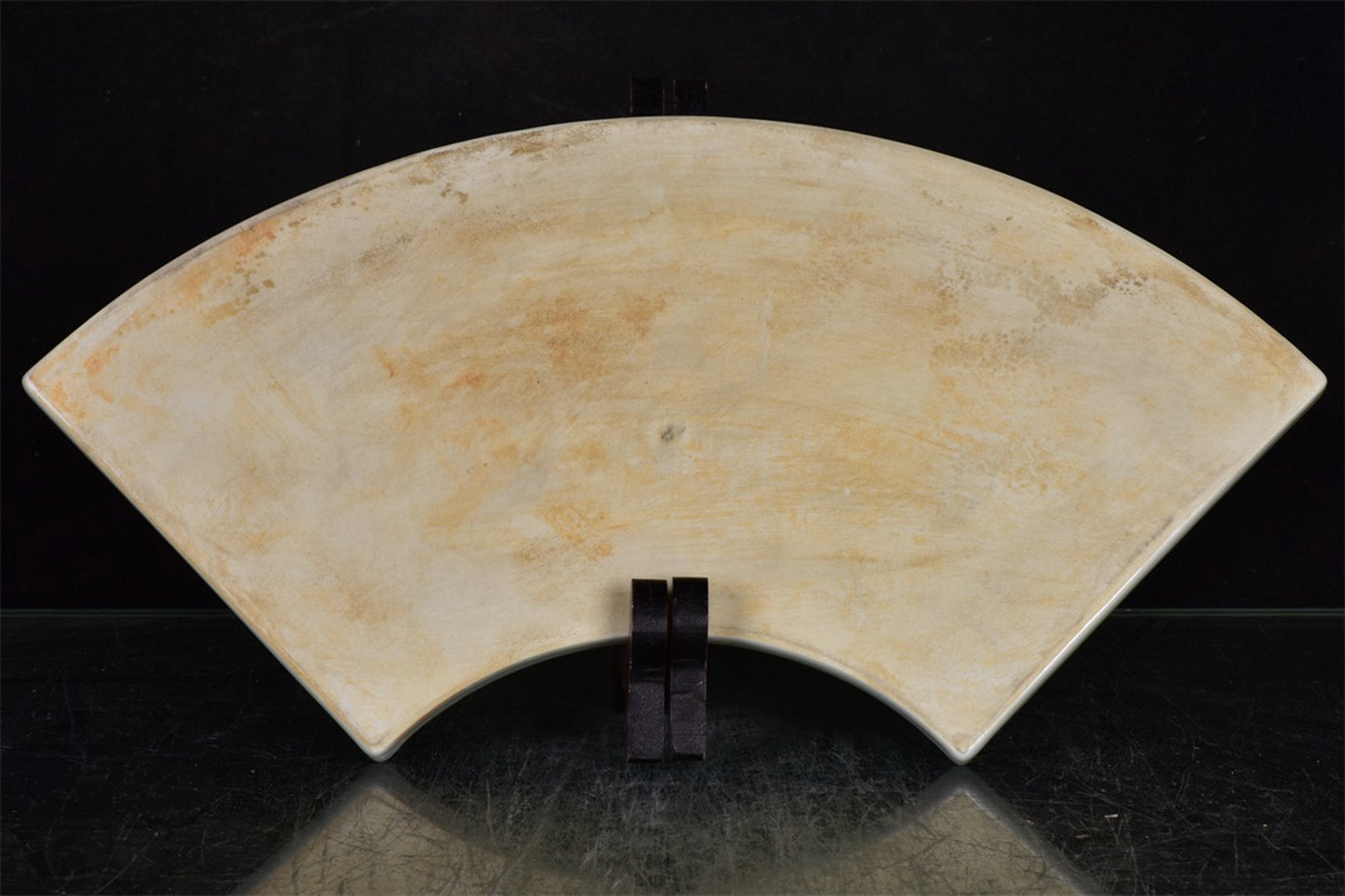 Chinese Antique Doucai Xiangyun Phoenix Pattern Fan shaped Tea Plate