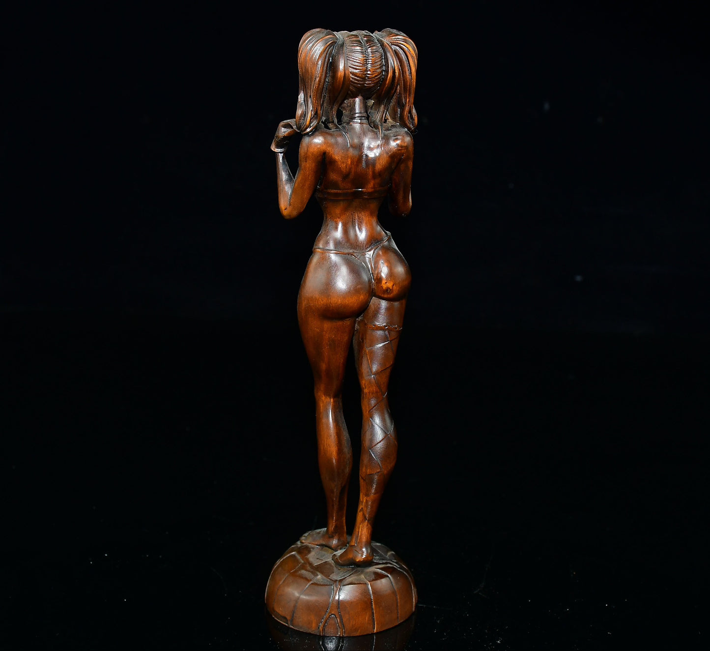 Chinese antique small leaf boxwood figure ornaments