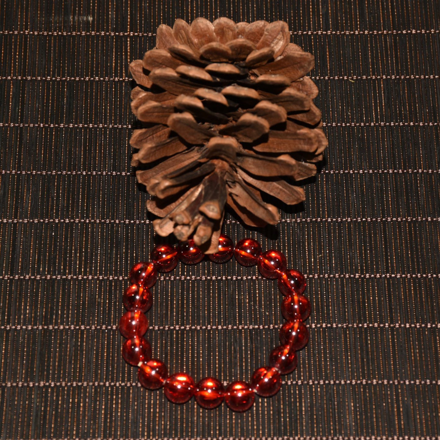 Chinese antique red zircon bracelet