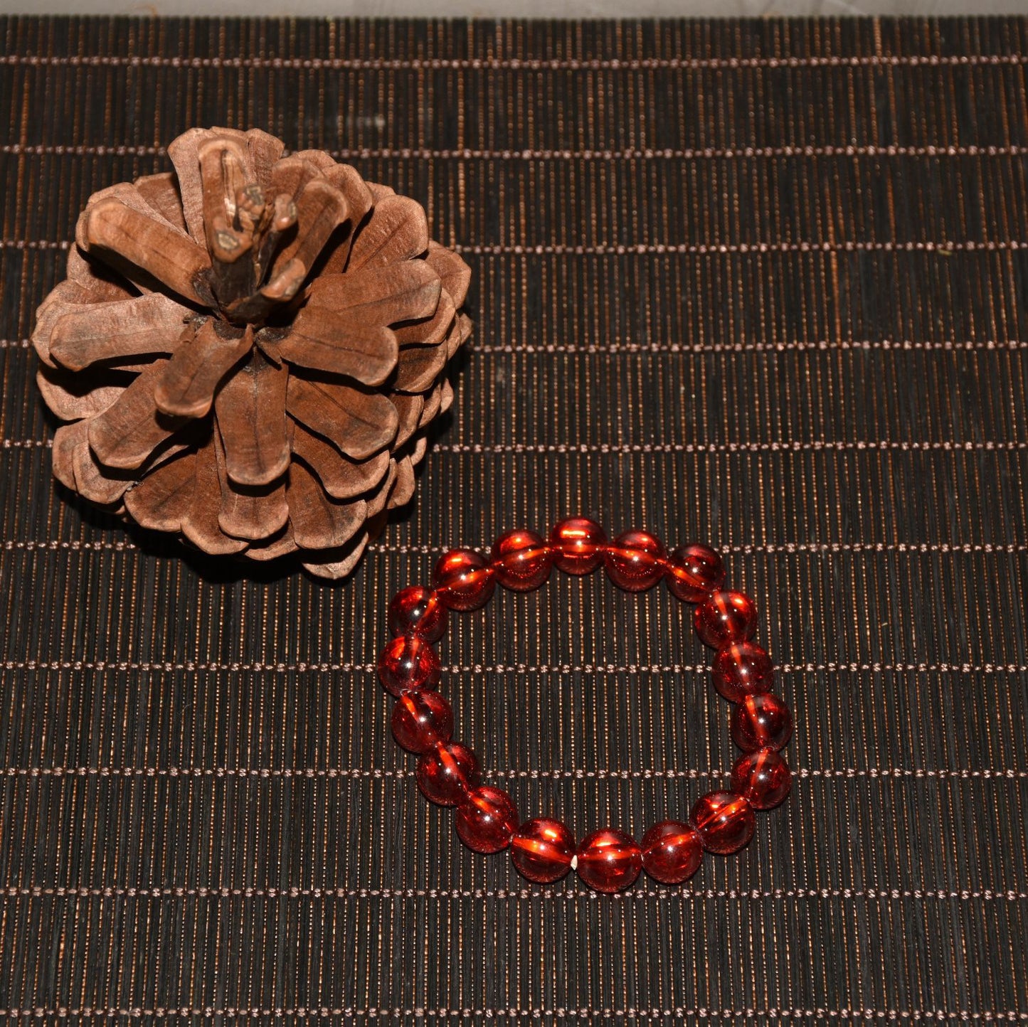 Chinese antique red zircon bracelet