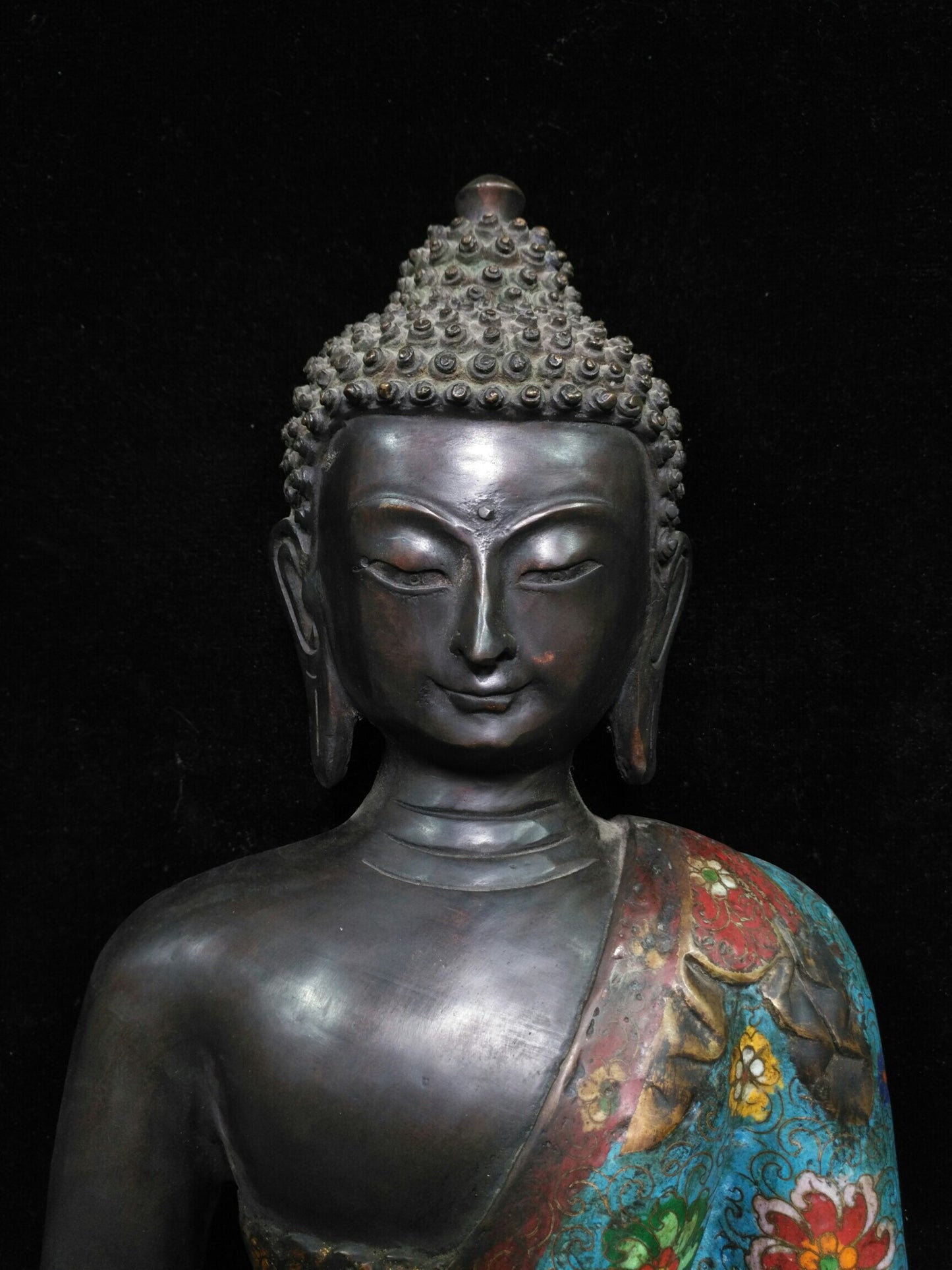 Chinese antique pure copper [Medicine Buddha]