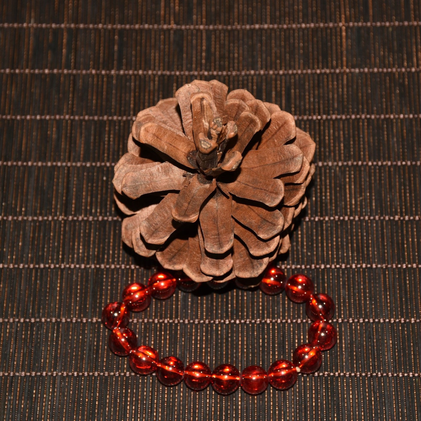 Chinese antique red zircon bracelet