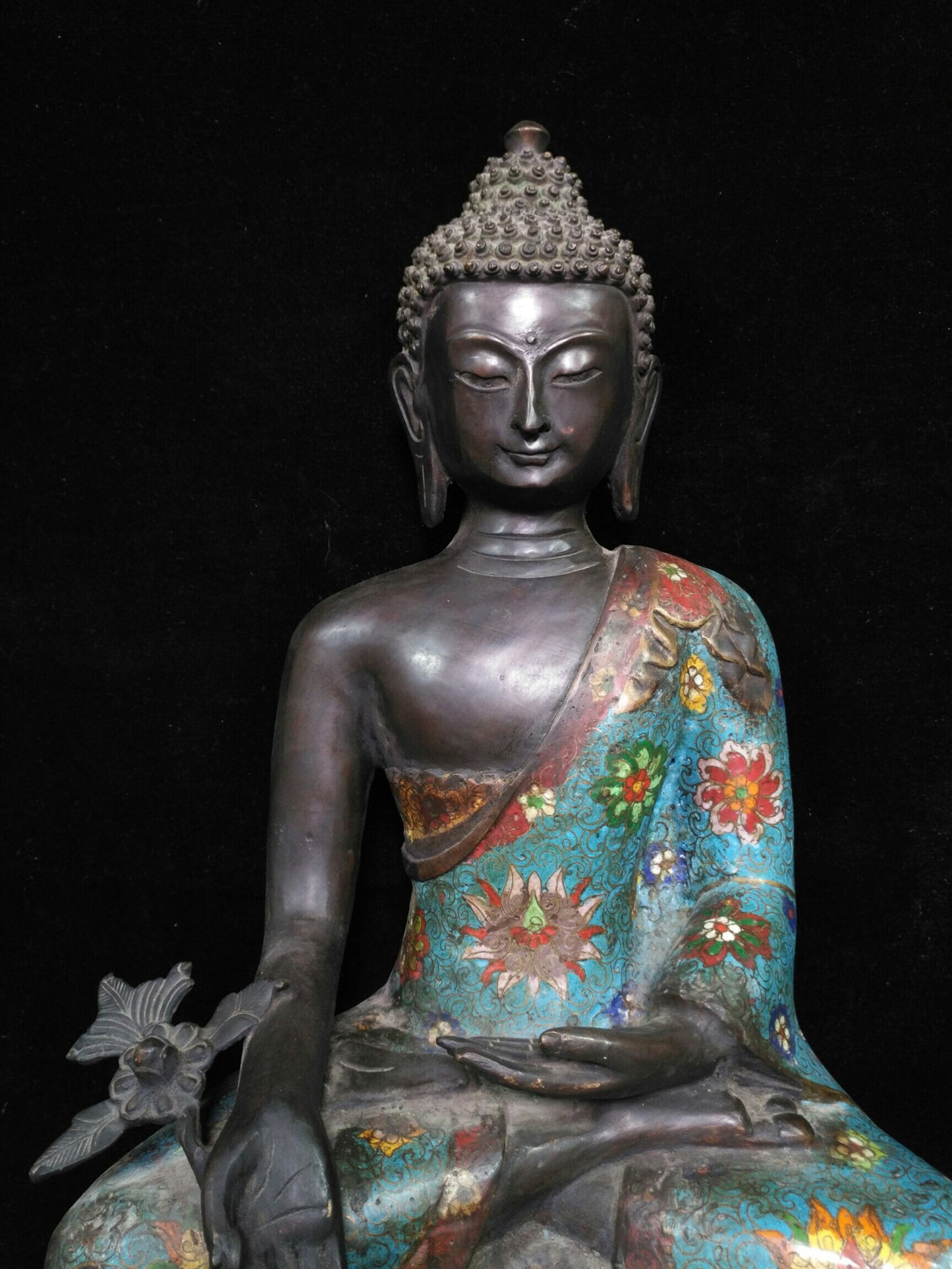 Chinese antique pure copper [Medicine Buddha]