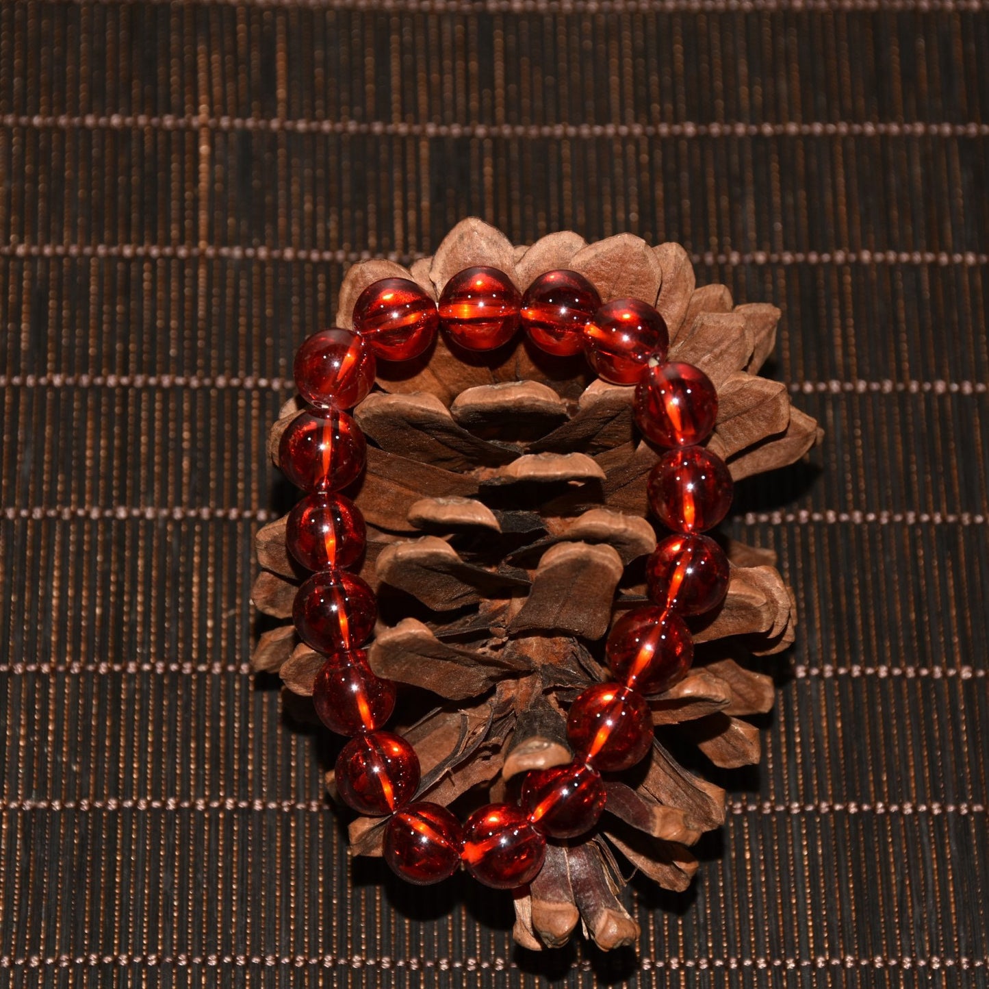 Chinese antique red zircon bracelet