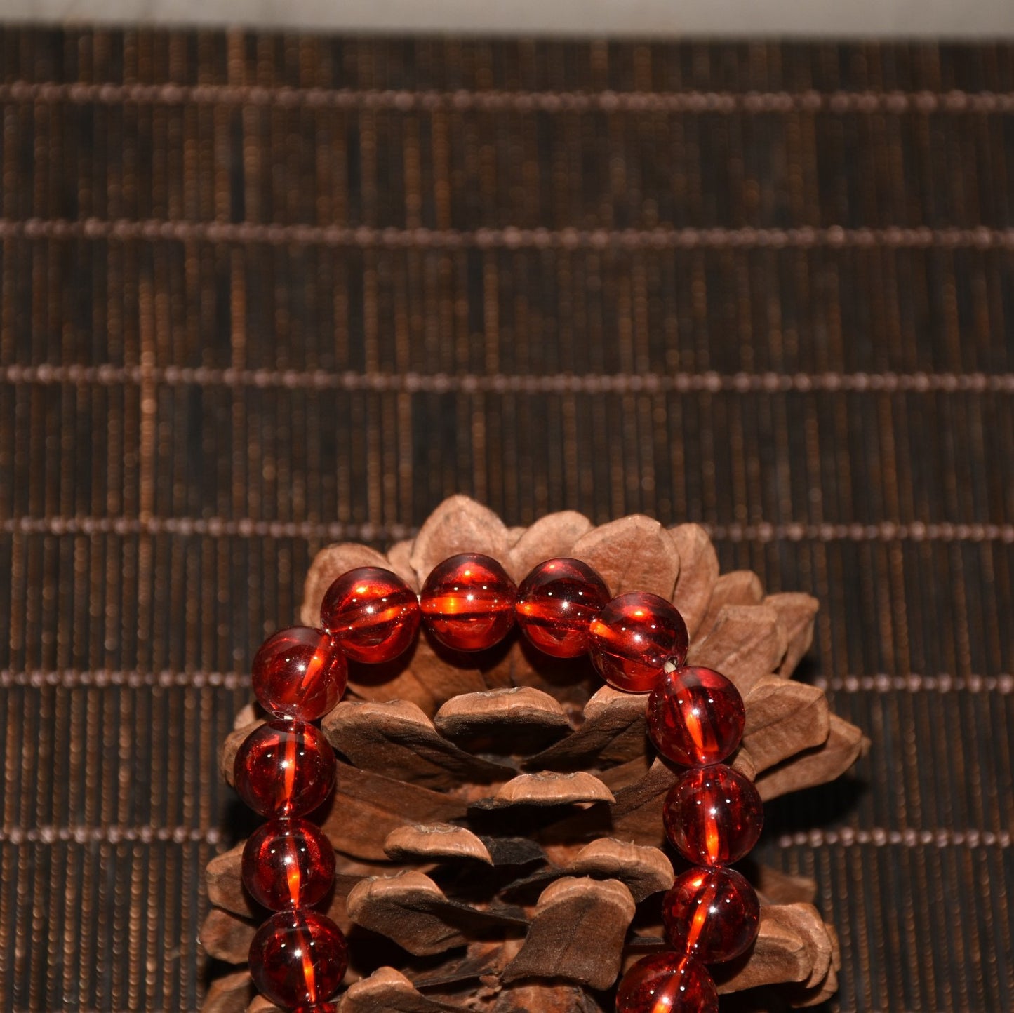 Chinese antique red zircon bracelet