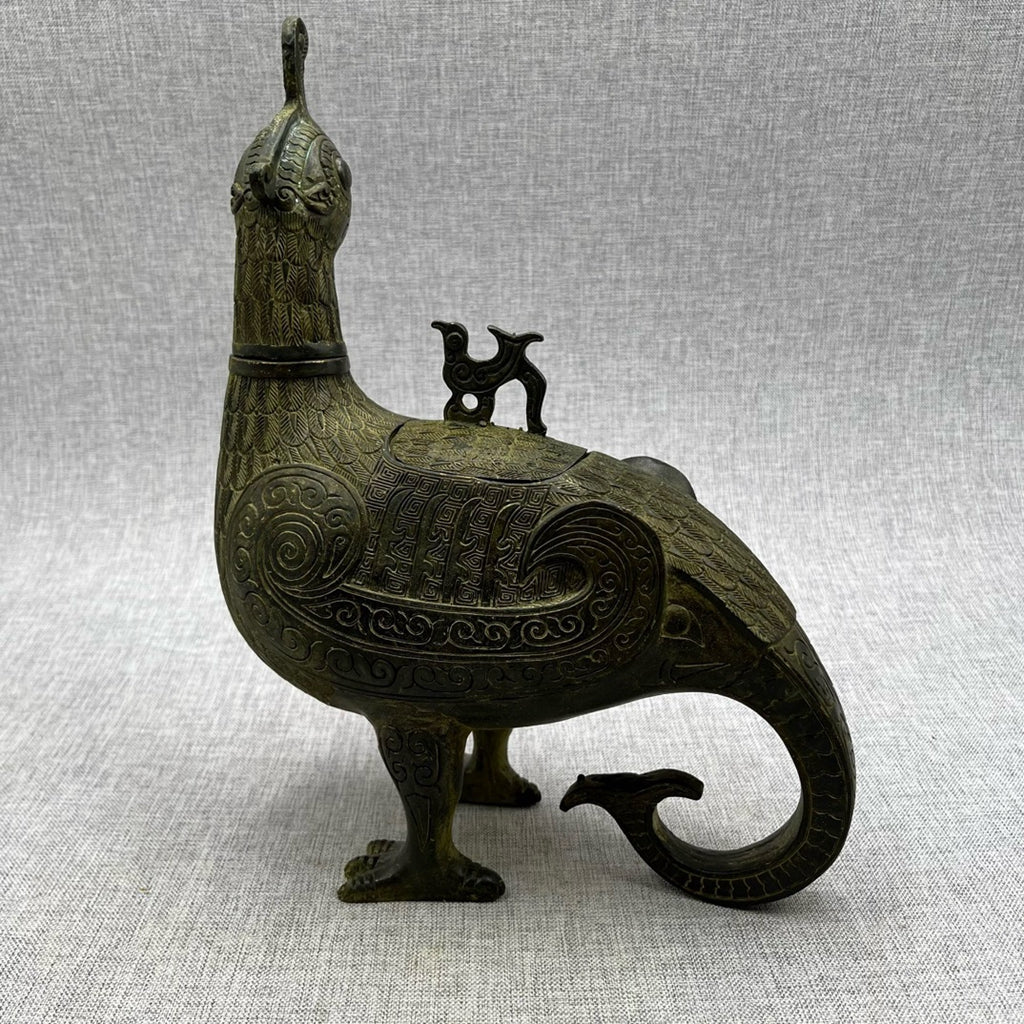 Bronze wine container