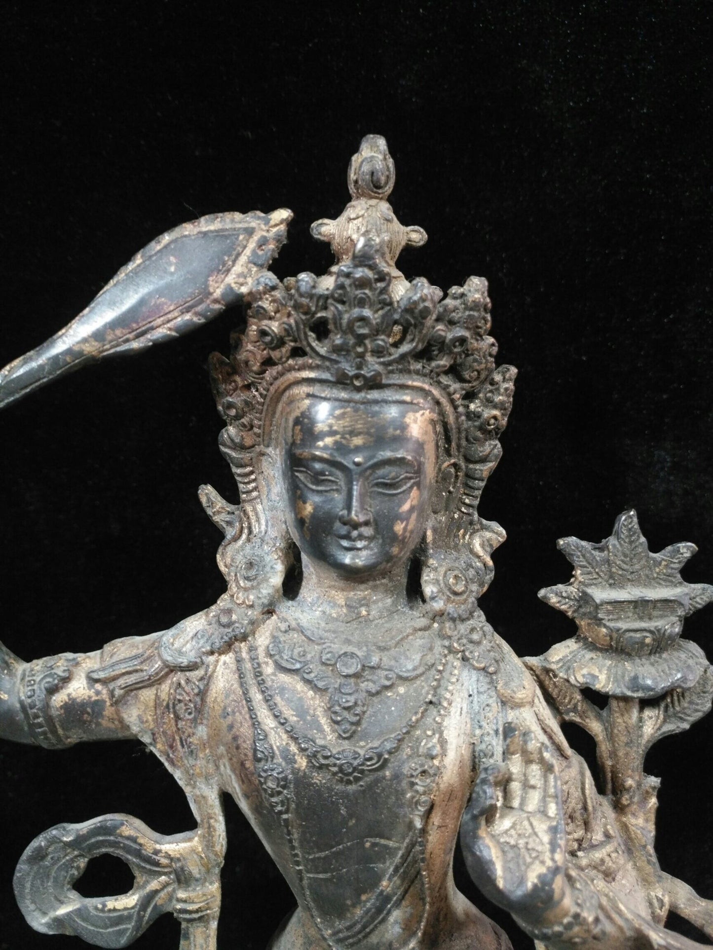 Chinese antique pure copper "Manjushri Bodhisattva"
