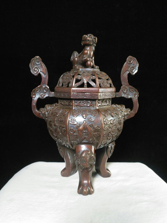 Chinese antique pure copper "Ba Ji Xiang Xun Xiang Lu"