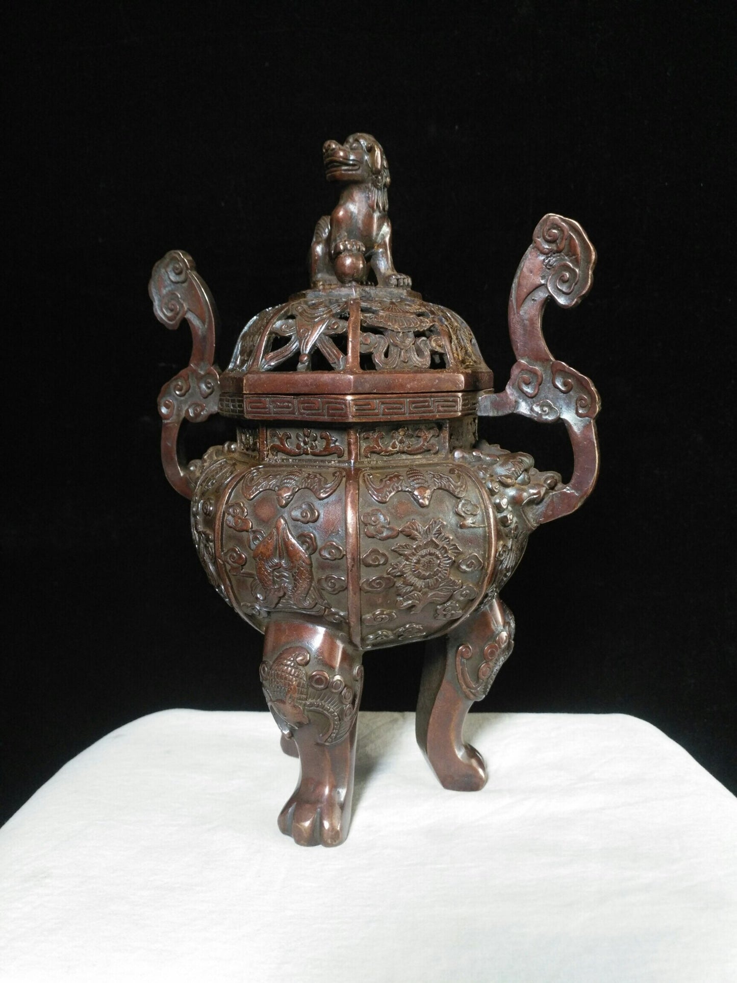 Chinese antique pure copper "Ba Ji Xiang Xun Xiang Lu"