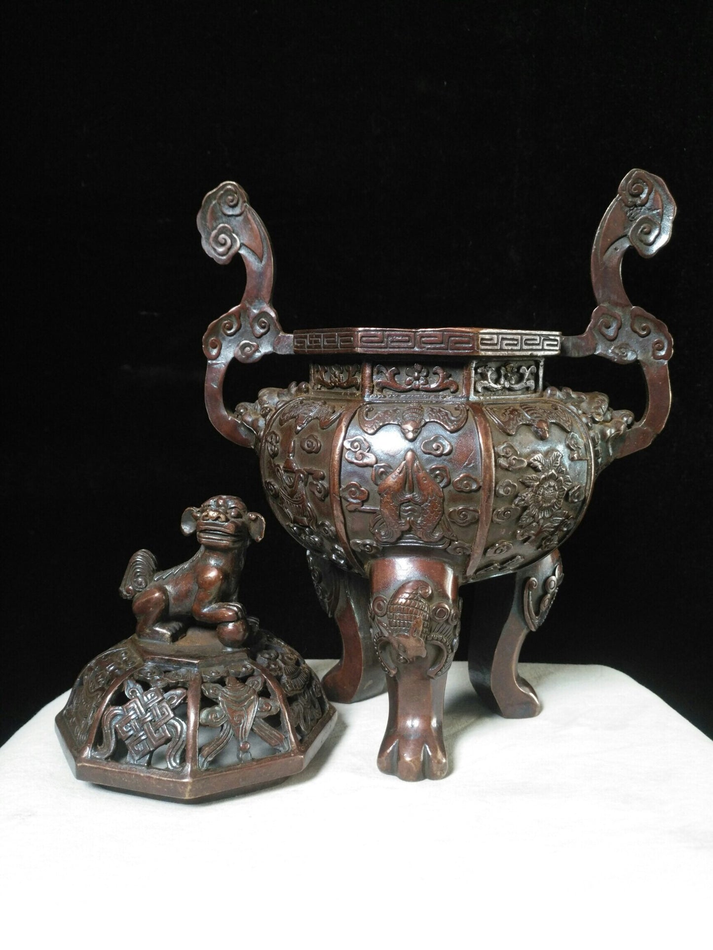 Chinese antique pure copper "Ba Ji Xiang Xun Xiang Lu"