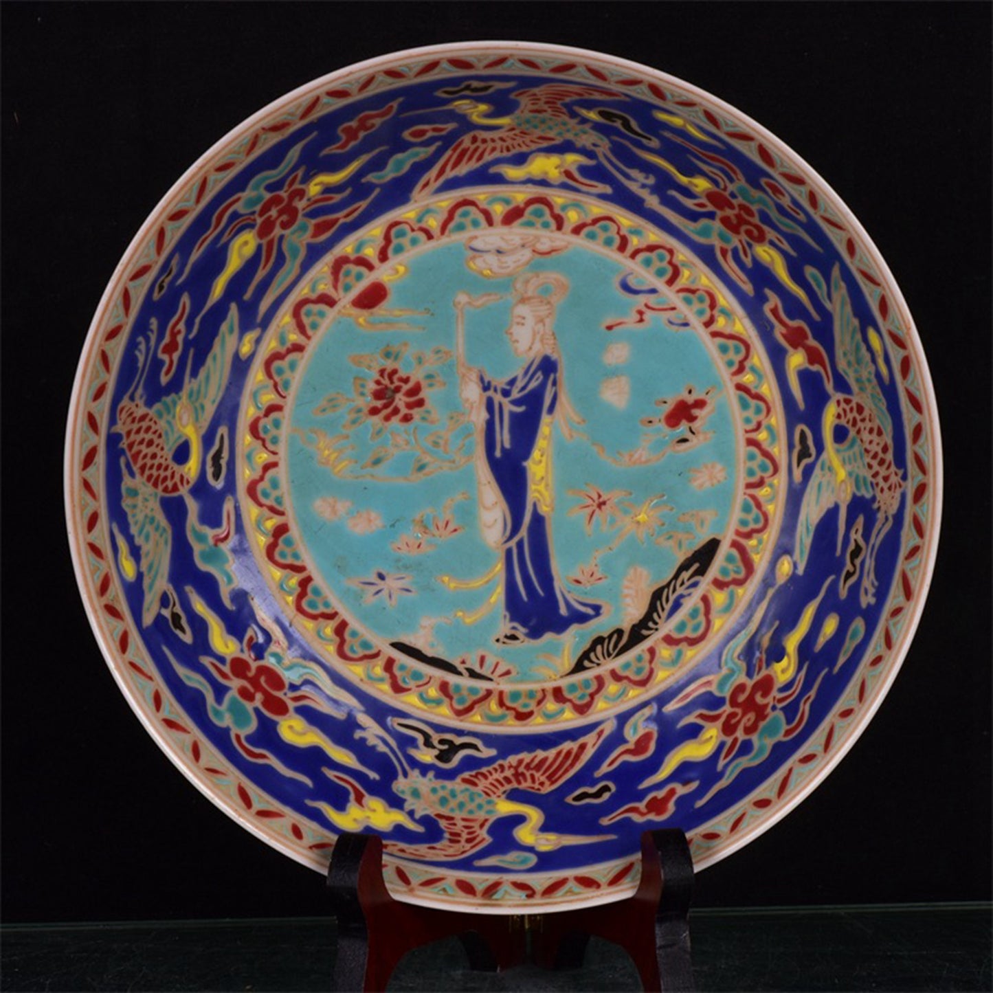 Chinese Antique Capital Figure Pattern Shang Pan