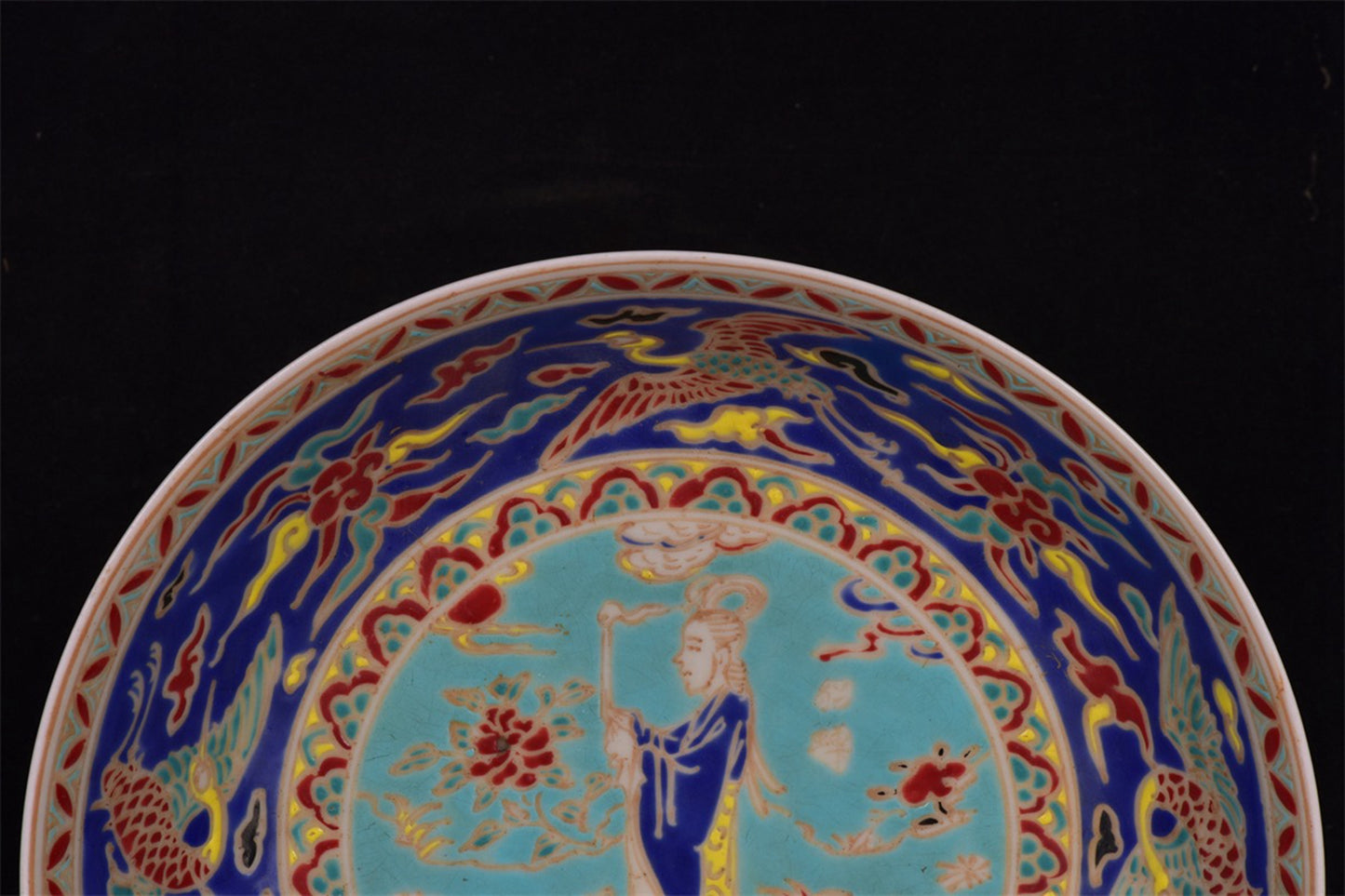 Chinese Antique Capital Figure Pattern Shang Pan