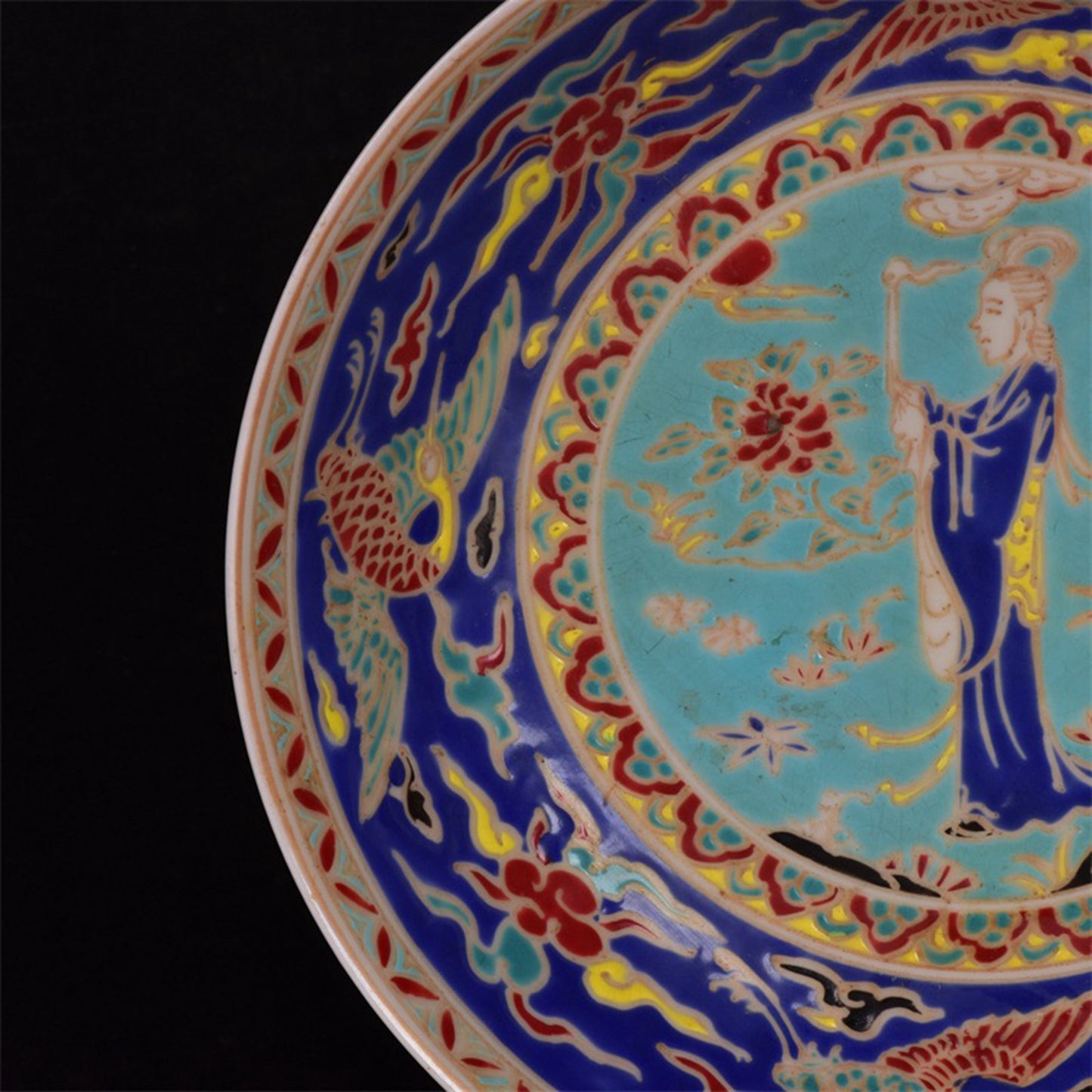 Chinese Antique Capital Figure Pattern Shang Pan