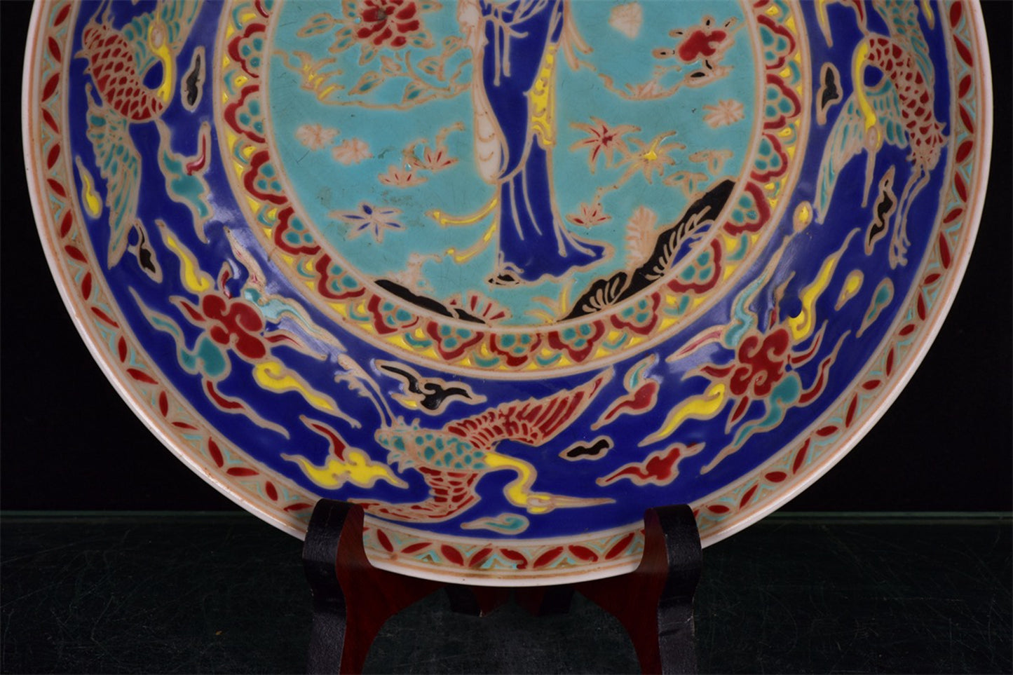 Chinese Antique Capital Figure Pattern Shang Pan