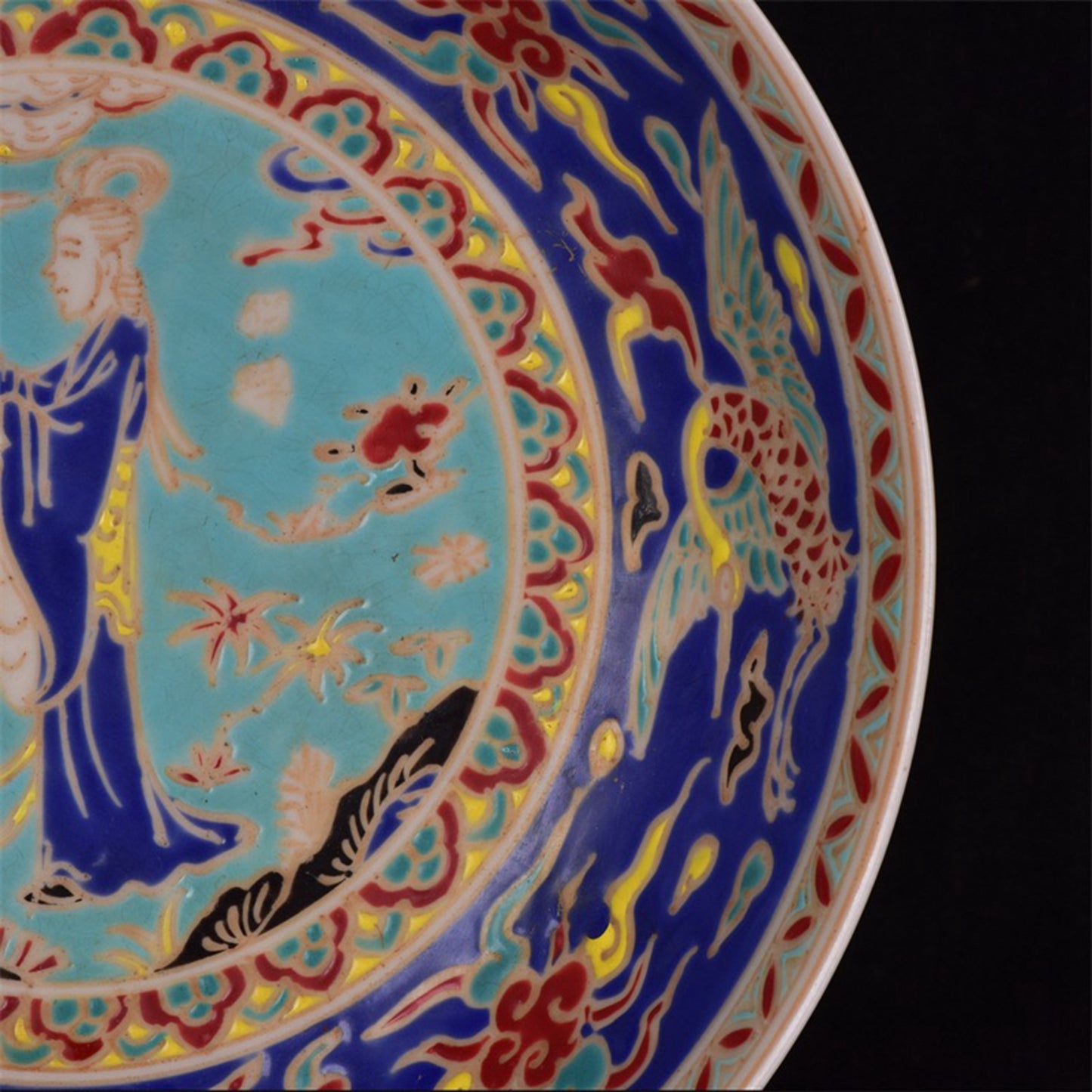 Chinese Antique Capital Figure Pattern Shang Pan