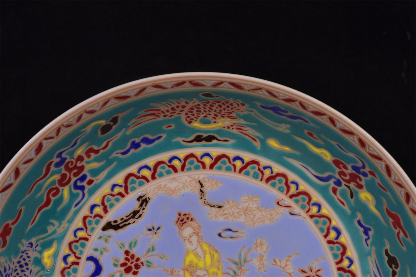 Chinese Antique Capital Figure Pattern Shang Pan