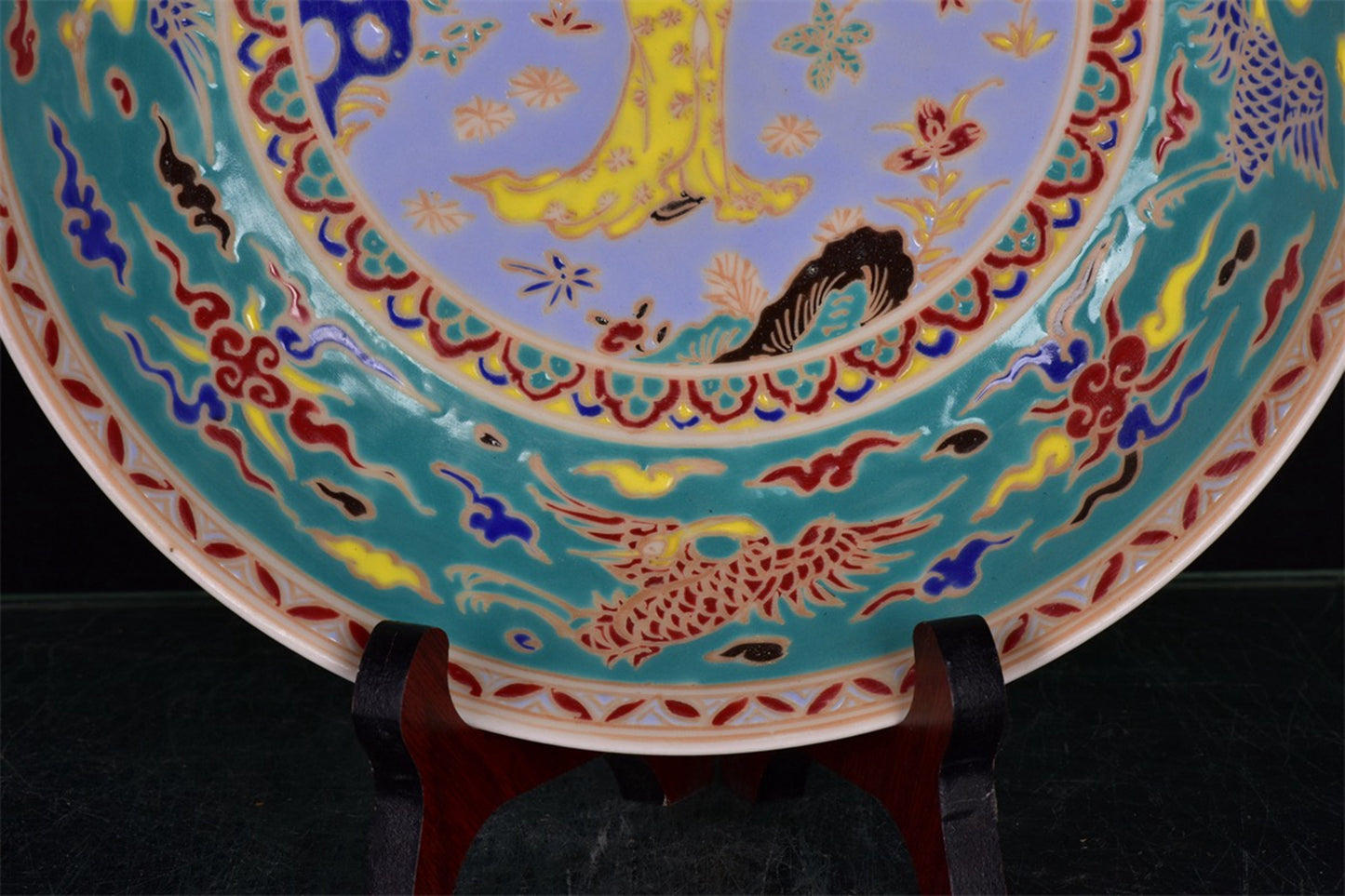 Chinese Antique Capital Figure Pattern Shang Pan